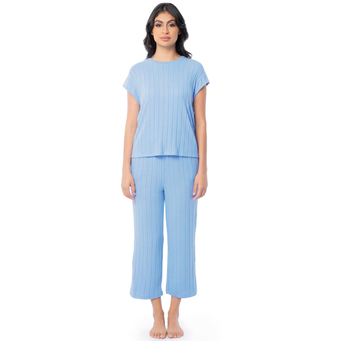 Fruit of the Loom Women's Dolman Sleeve and Cropped Pant Sleep Set