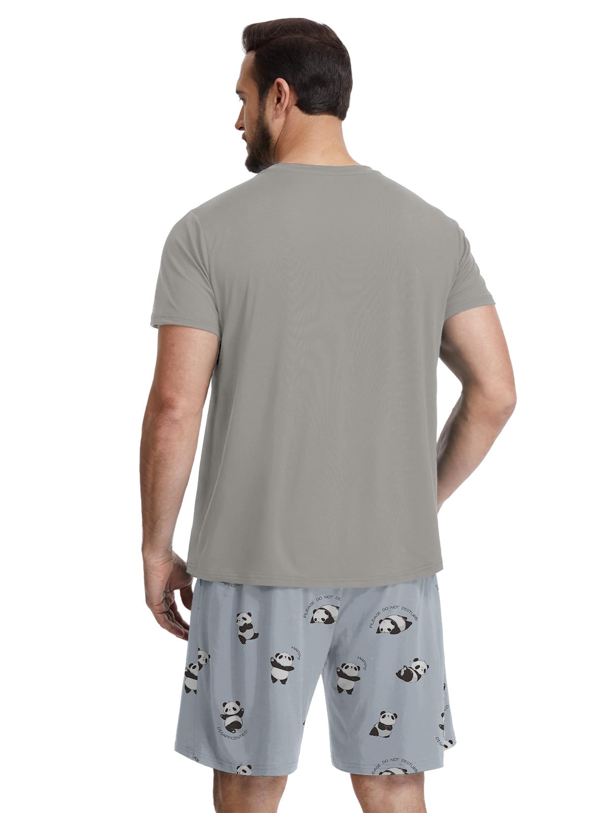 Feiersi Mens Pajama Set Sleepwear Pjs Lightweight Comfy Soft Short Sleeve Sleep Set With Pockets WEBE CLOTHING
