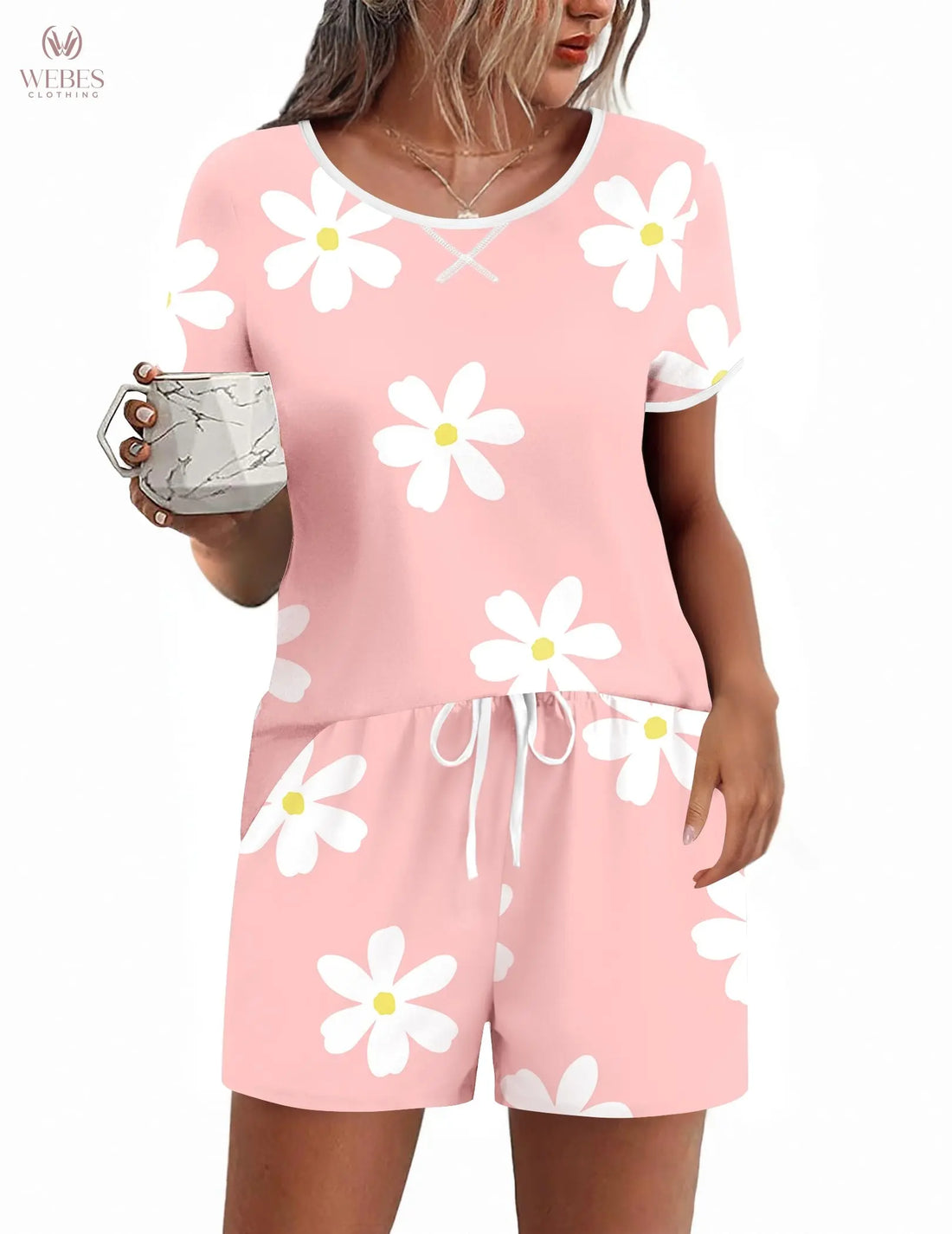 Ekouaer Women Pajama Set Casual Short Set