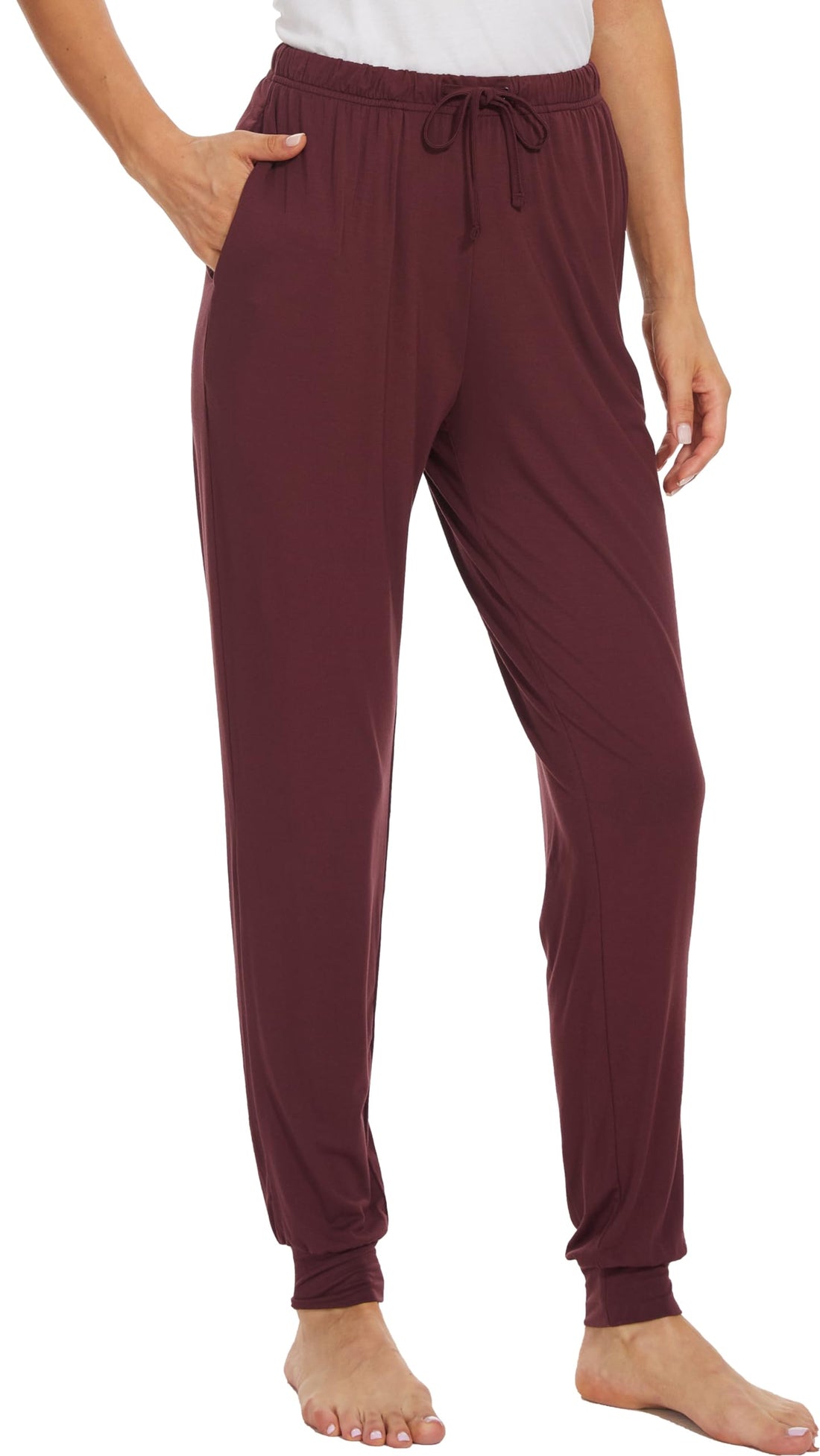 GYS Women's Pajama Pants - Viscose Made from Bamboo, Joggers Pants with Pockets Comfy Lounge Sleep Pants Pj Bottoms