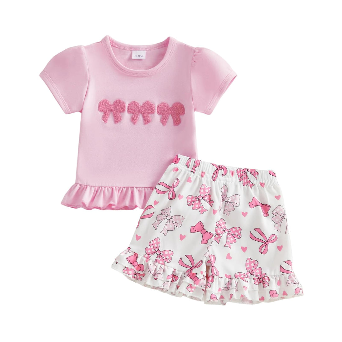 Toddler Baby Girl Summer Clothes T-Shirt Shorts Set Cute Outfits | Toddler Baby Girl Summer Clothes Short Sleeves T-Shirt Tops and Ruffled Shorts Set Cute Summer Outfits 2Pcs WEBE CLOTHING