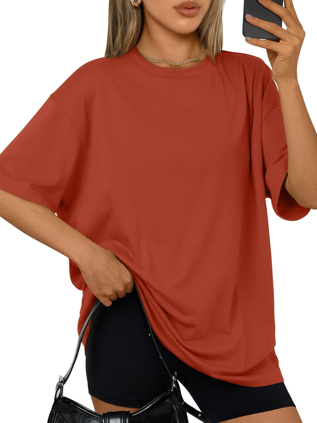 Trendy Queen Womens Oversized T-Shirts Short Sleeves Workout Tops | Casual Summer Gym Tees Plus Size Fashion Clothes 2026 WEBE CLOTHING