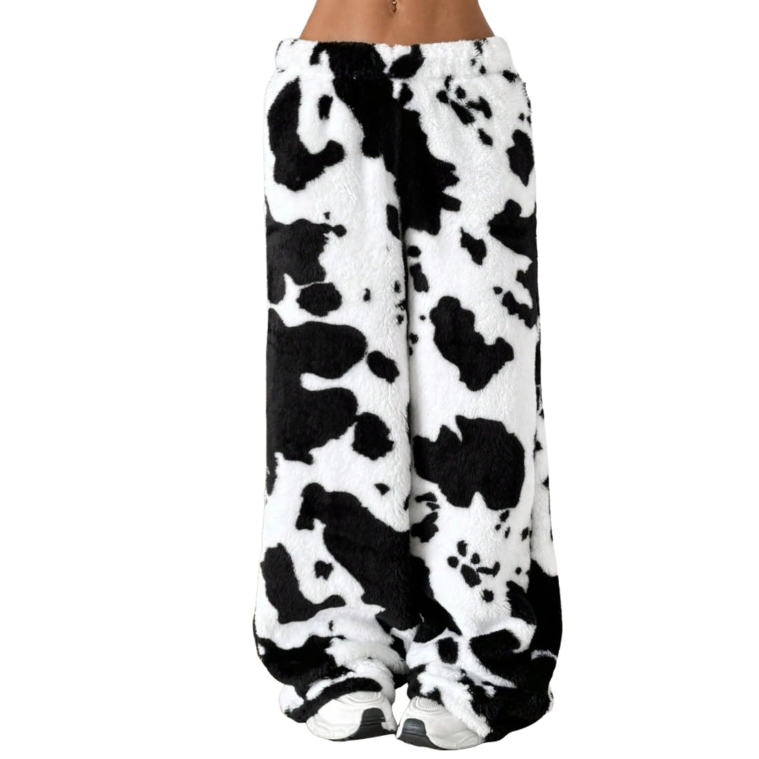 Leopard Pants Women Therian Fuzzy Pajama Pants Y2k Cheetah Pants Grunge High Waisted Fluffy Pants