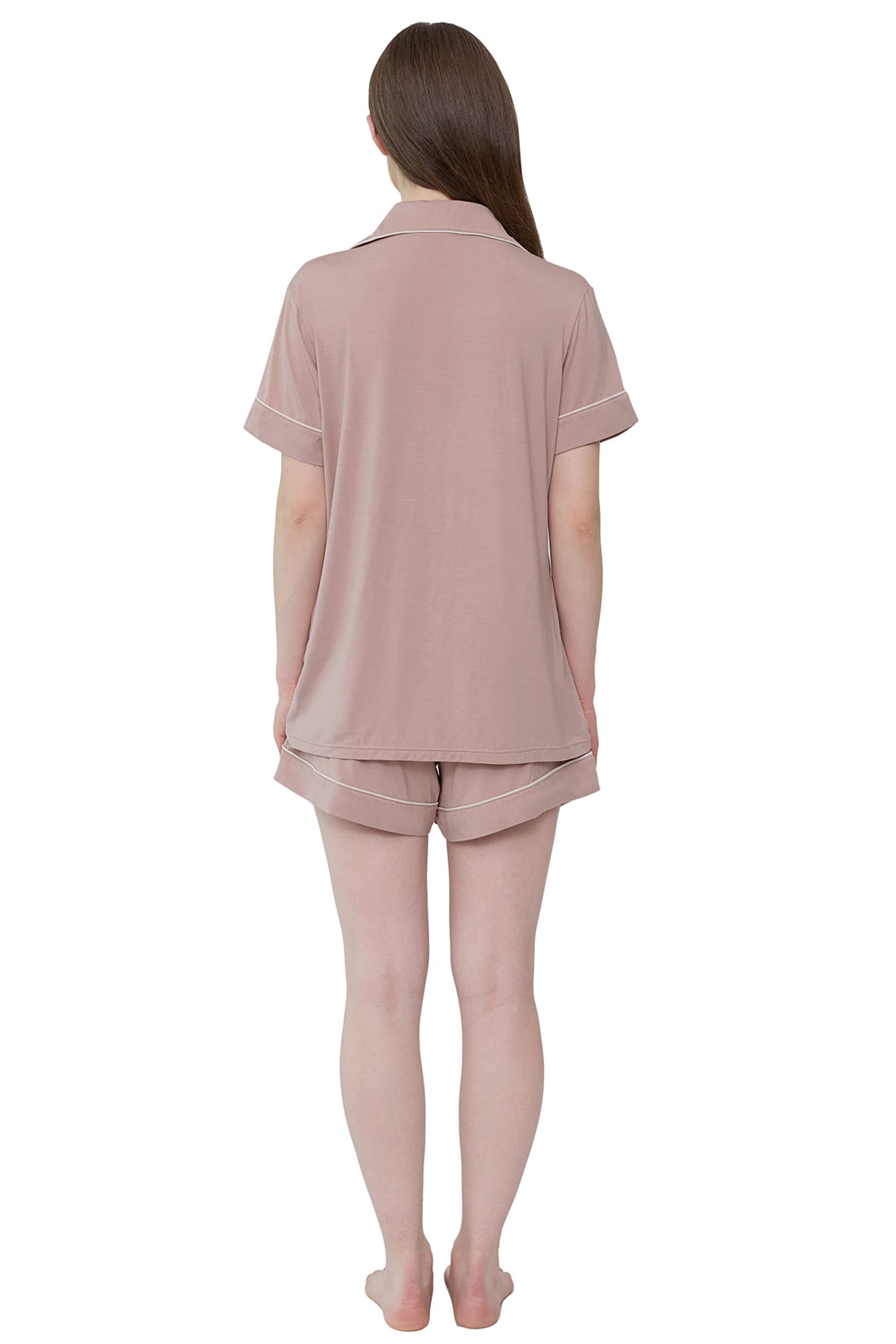 Joyaria Women's Cooling Bamboo Viscose Pajamas Shorts Set Button Front | Moisture Wicking, Cool & Lightweight, Breathable PJs for Night Sweats