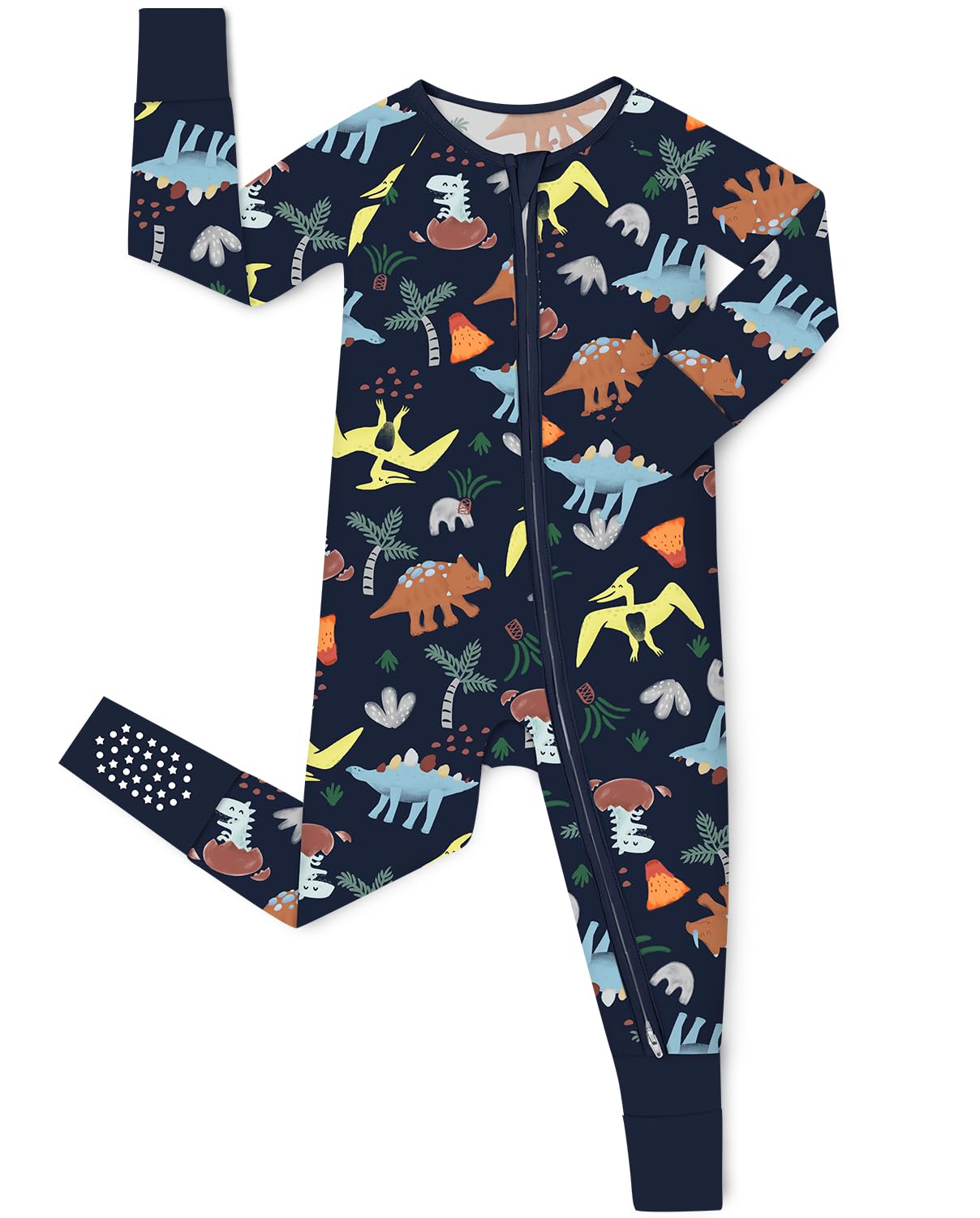 babee Reshinee Bamboo Viscose Baby Convertible Footie Pajama, Zipper Pajamas for Baby Boys & Girls, Sleep & Play Footed