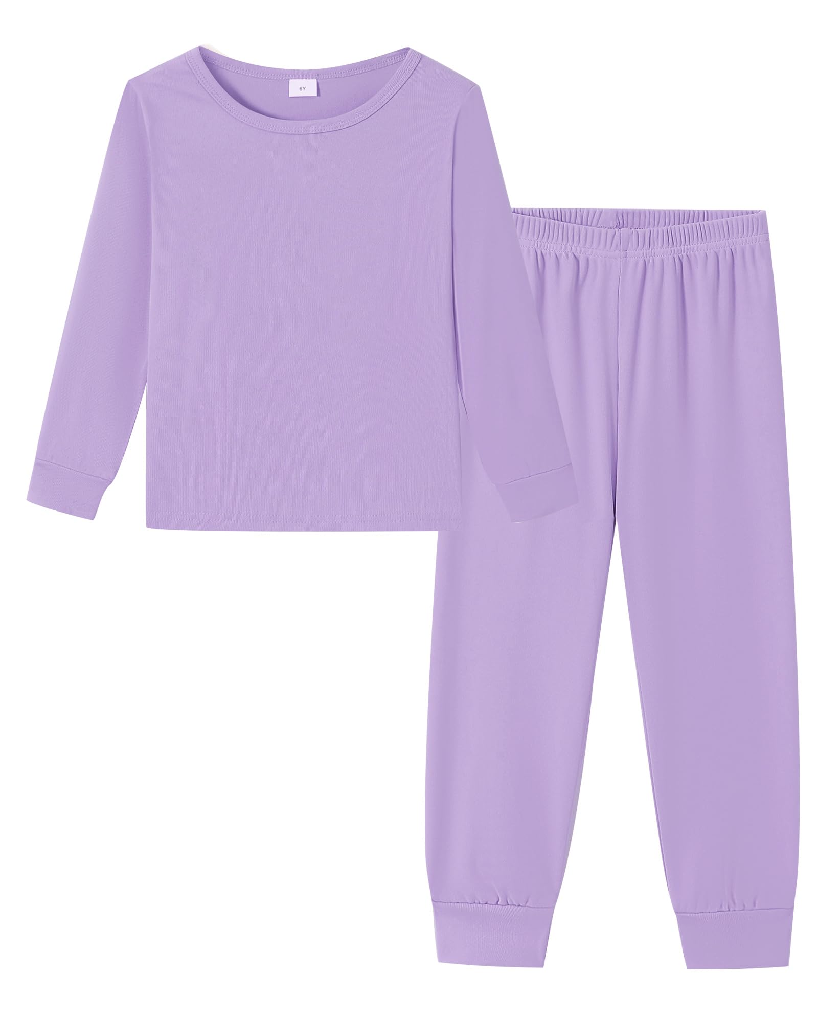 Mikrdoo Girls Pajamas Kids 2 Piece Pjs Set Soft Cozy Long Sleeve Top and Pants Stretchy Girls' Sleepwear Size 4-14 Years