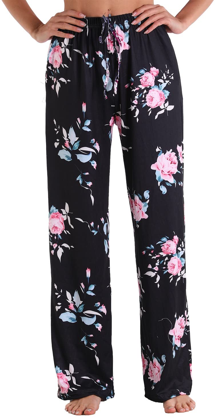 X-Image Women Comfy Casual Pajama Pants with Pockets & Drawstring