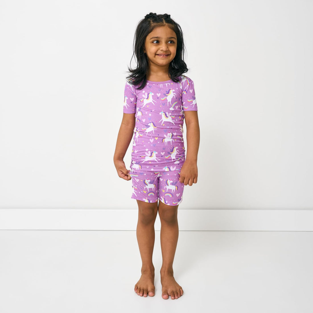 Little Sleepies Pajama Set w/Short Sleeve Shirt & Shorts, Viscose from Bamboo Toddler Pajamas, Girl & Boys Pajamas for Kids