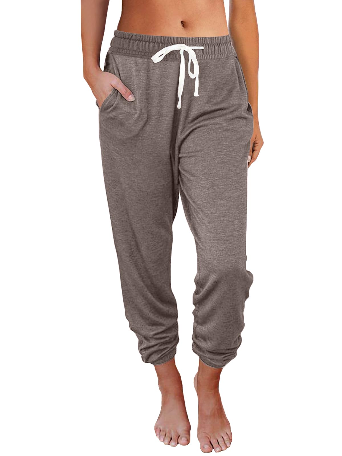 AUTOMET Women's High Waisted Lounge Sweatpants Jogger Pants with Pockets
