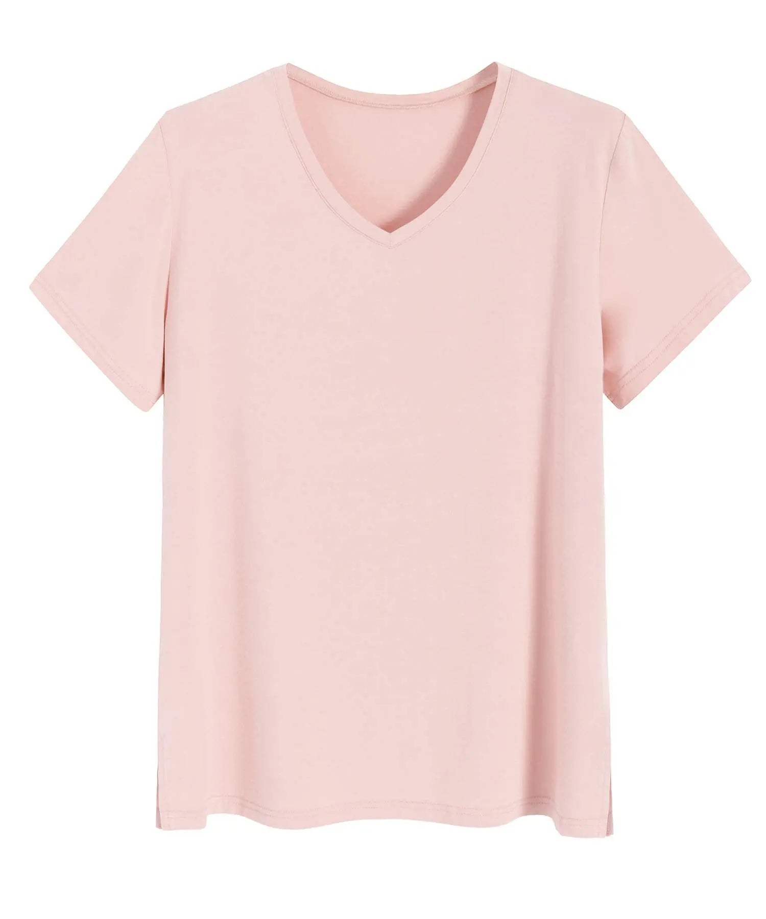 Latuza Women's Viscose Sleep T-Shirt V-Neck Pajamas Top
