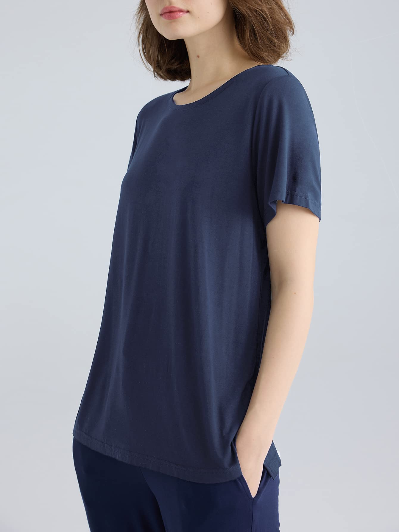 Latuza Women's Viscose Pajama Top Crew Neck Sleep T-Shirt WEBE CLOTHING