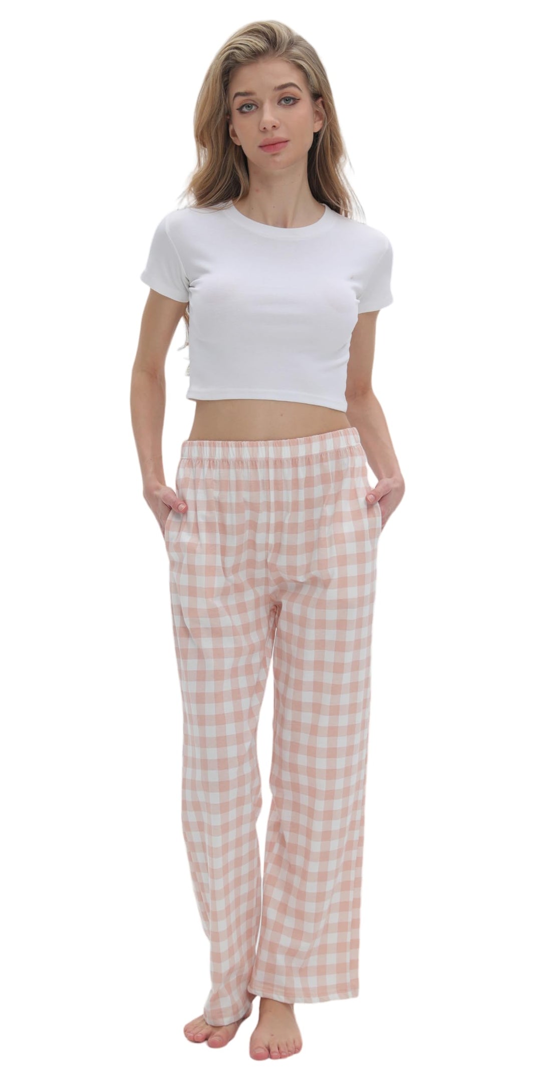 SAMGU Women's Pajama Pants, Soft Cotton Sleep Lounge Pants, Comfy Homewear pjs, Elatic Waist Pajama Bottom Pants for Women