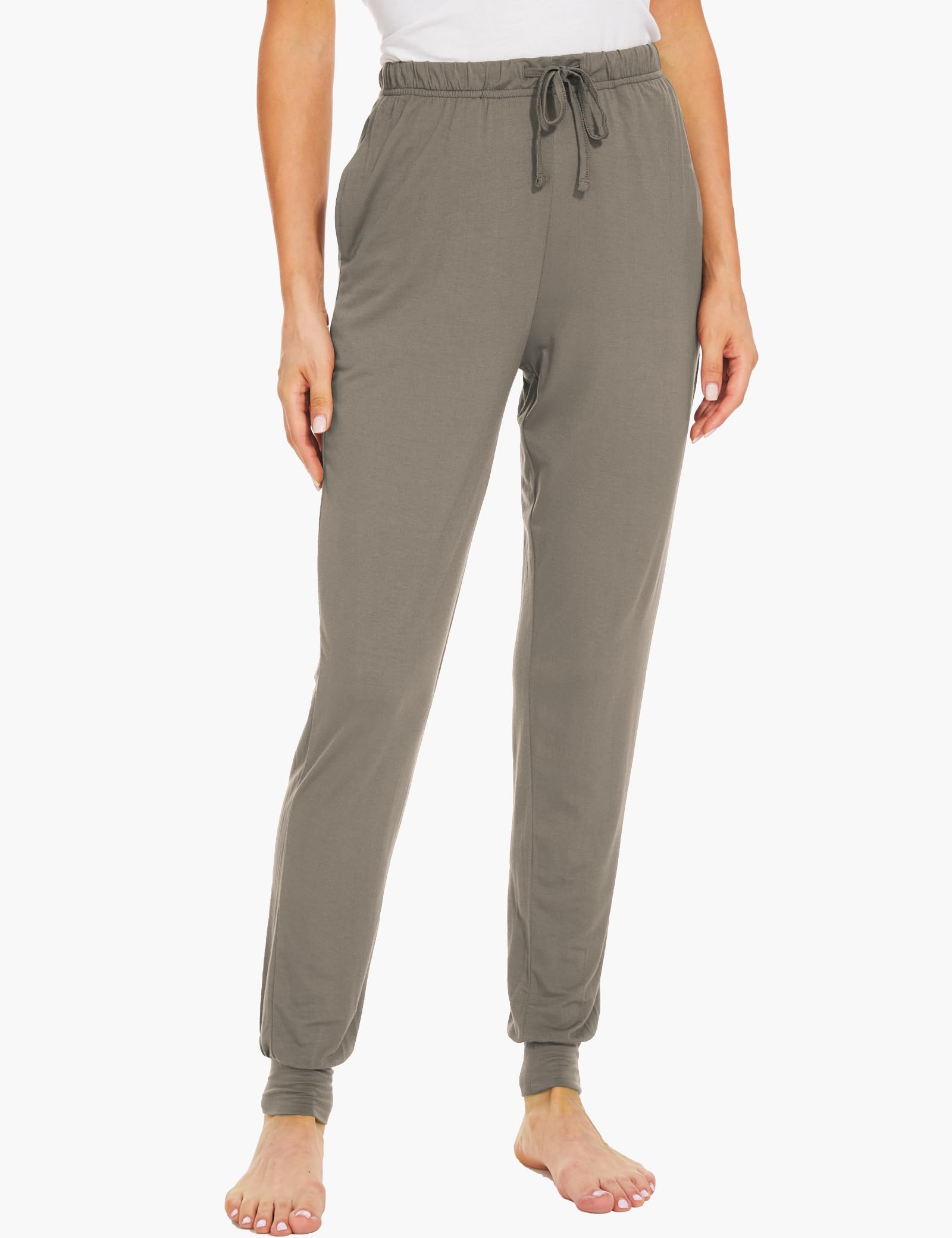 GYS Women's Pajama Pants - Viscose Made from Bamboo, Joggers Pants with Pockets Comfy Lounge Sleep Pants Pj Bottoms