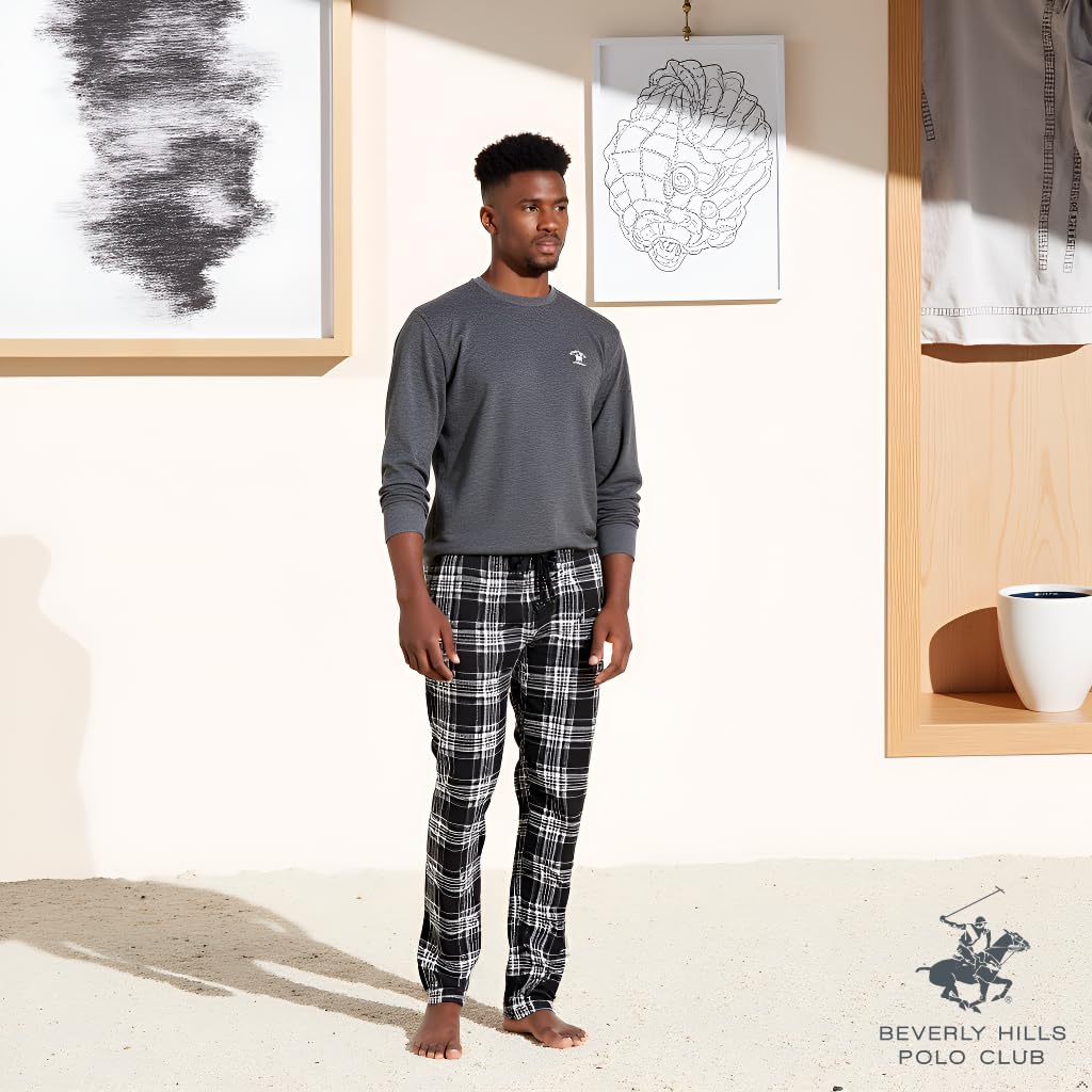 Beverly Hills Polo Club Men's Beverly Hills Polo Polar Fleece Set W/Ls Thermal Top WEBE CLOTHING