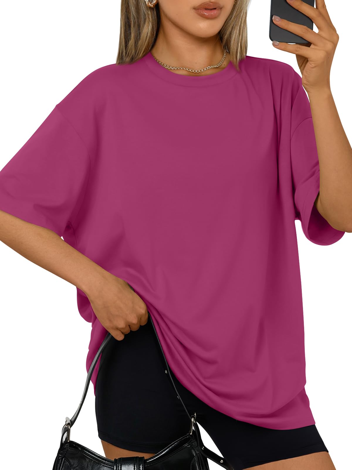 Trendy Queen Womens Oversized T-Shirts Short Sleeves Workout Tops | Casual Summer Gym Tees Plus Size Fashion Clothes 2026 WEBE CLOTHING