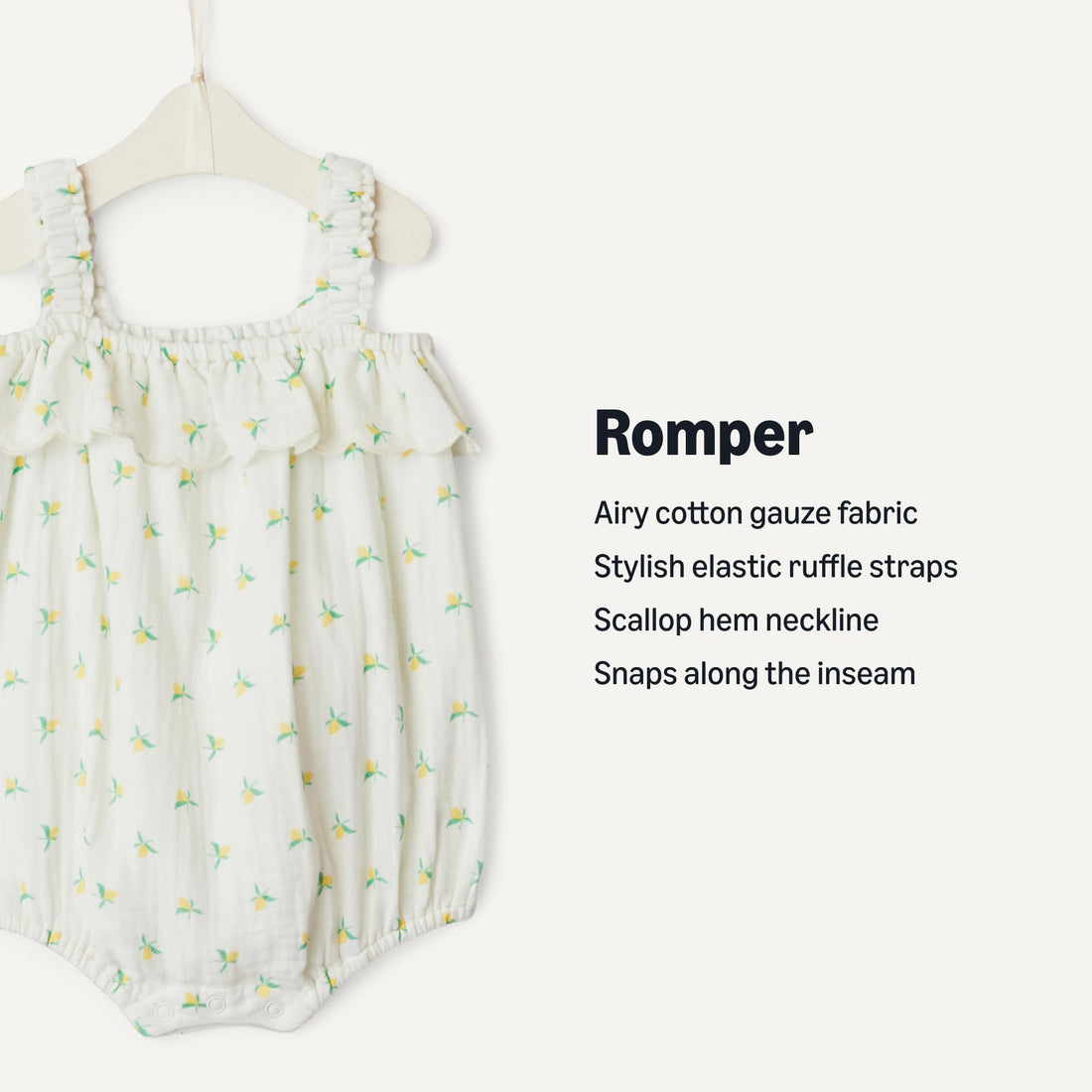 Amazon Essentials x Sofia Grainge Baby Girls' Cotton Gauze Sleeveless Romper WEBE CLOTHING
