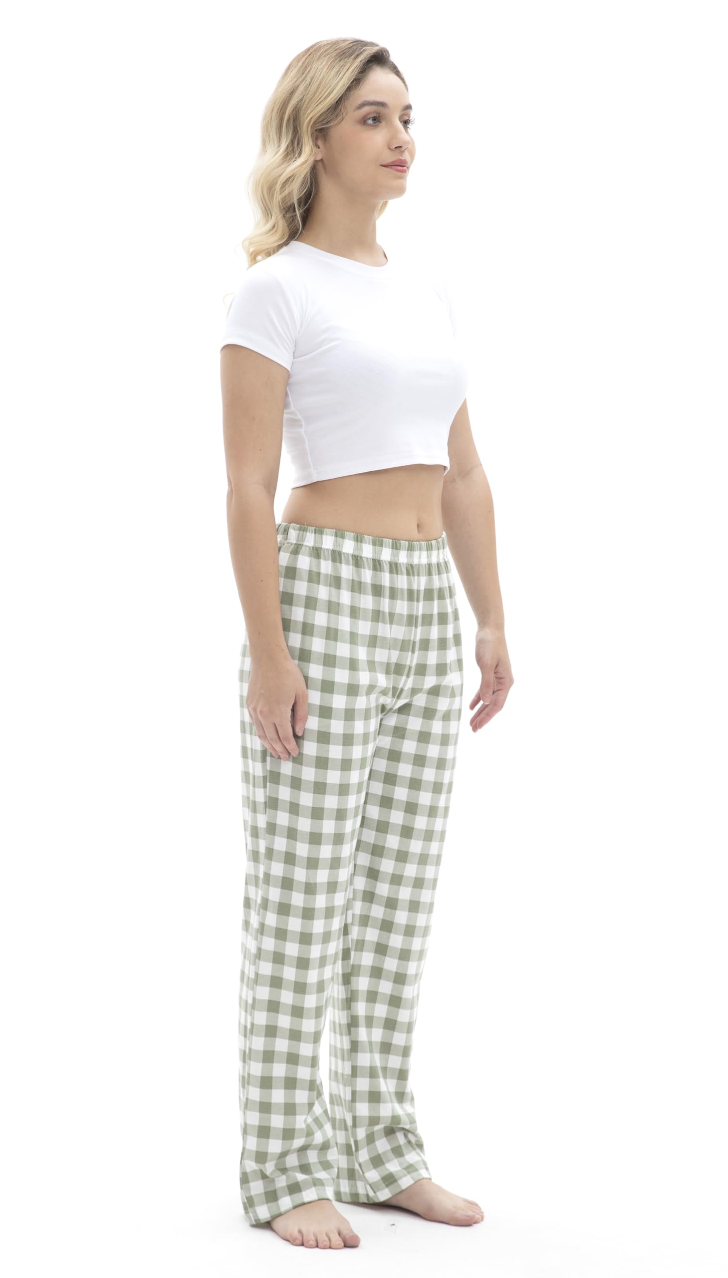 SAMGU Women's Pajama Pants, Soft Cotton Sleep Lounge Pants, Comfy Homewear pjs, Elatic Waist Pajama Bottom Pants for Women