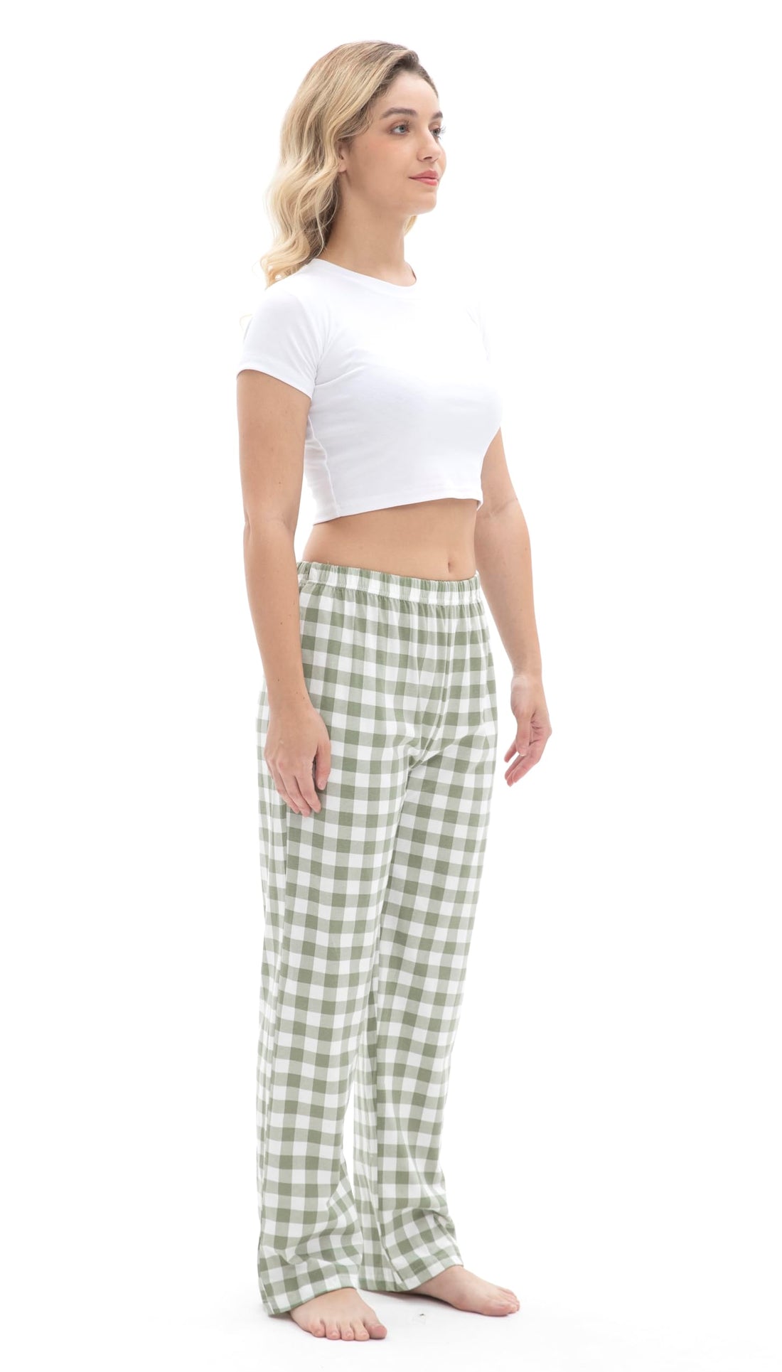 SAMGU Women's Pajama Pants, Soft Cotton Sleep Lounge Pants, Comfy Homewear pjs, Elatic Waist Pajama Bottom Pants for Women