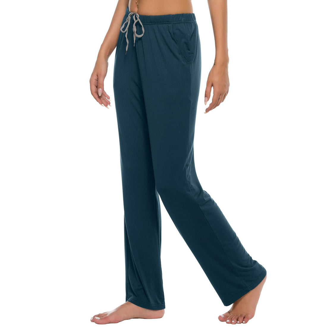 JINSHI Womens Pajama Pants with Pockets Soft Comfortable Lightweight Elastic Drawstring Modal Pajama Bottoms Lounge Pants