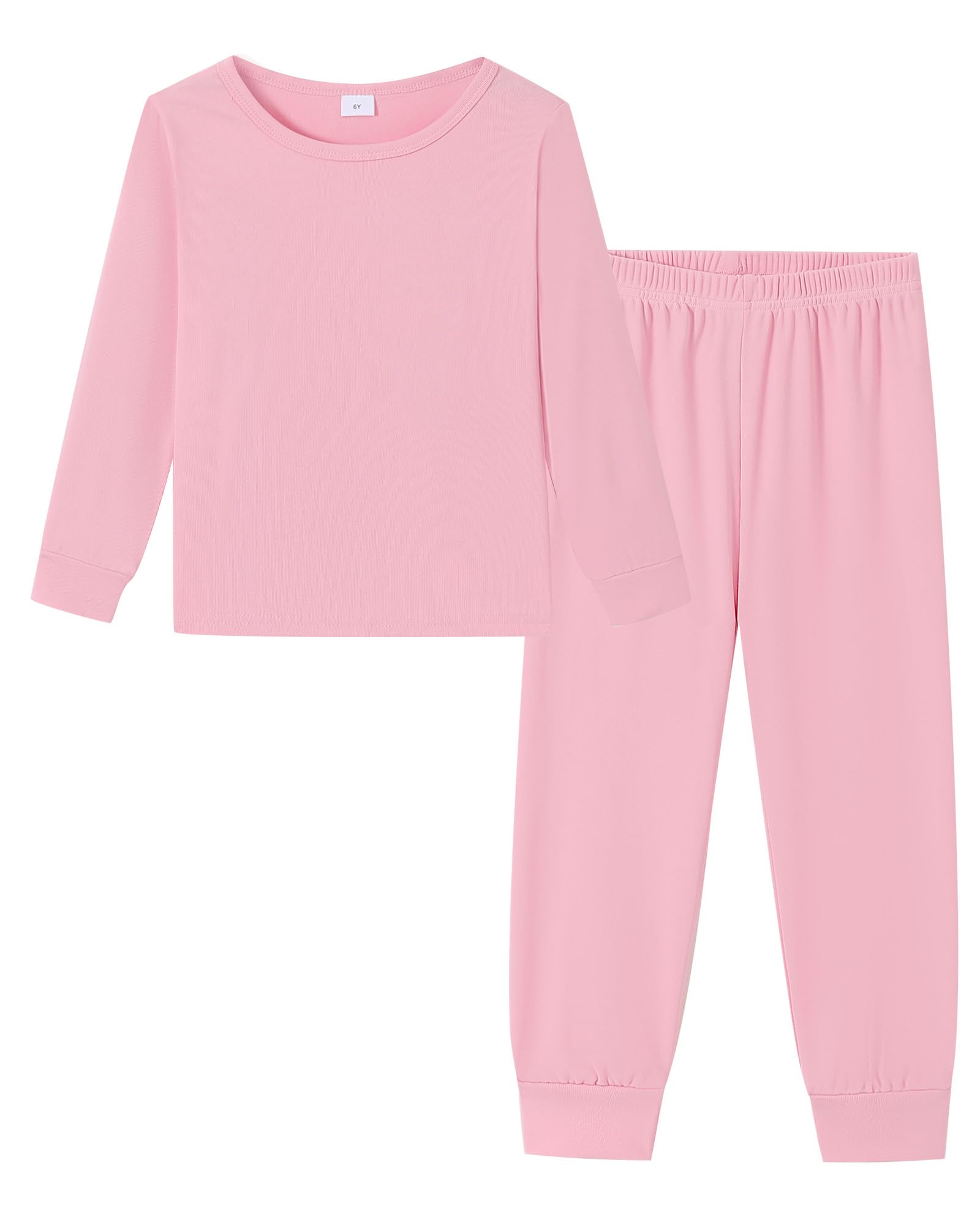 Mikrdoo Girls Pajamas Kids 2 Piece Pjs Set Soft Cozy Long Sleeve Top and Pants Stretchy Girls' Sleepwear Size 4-14 Years