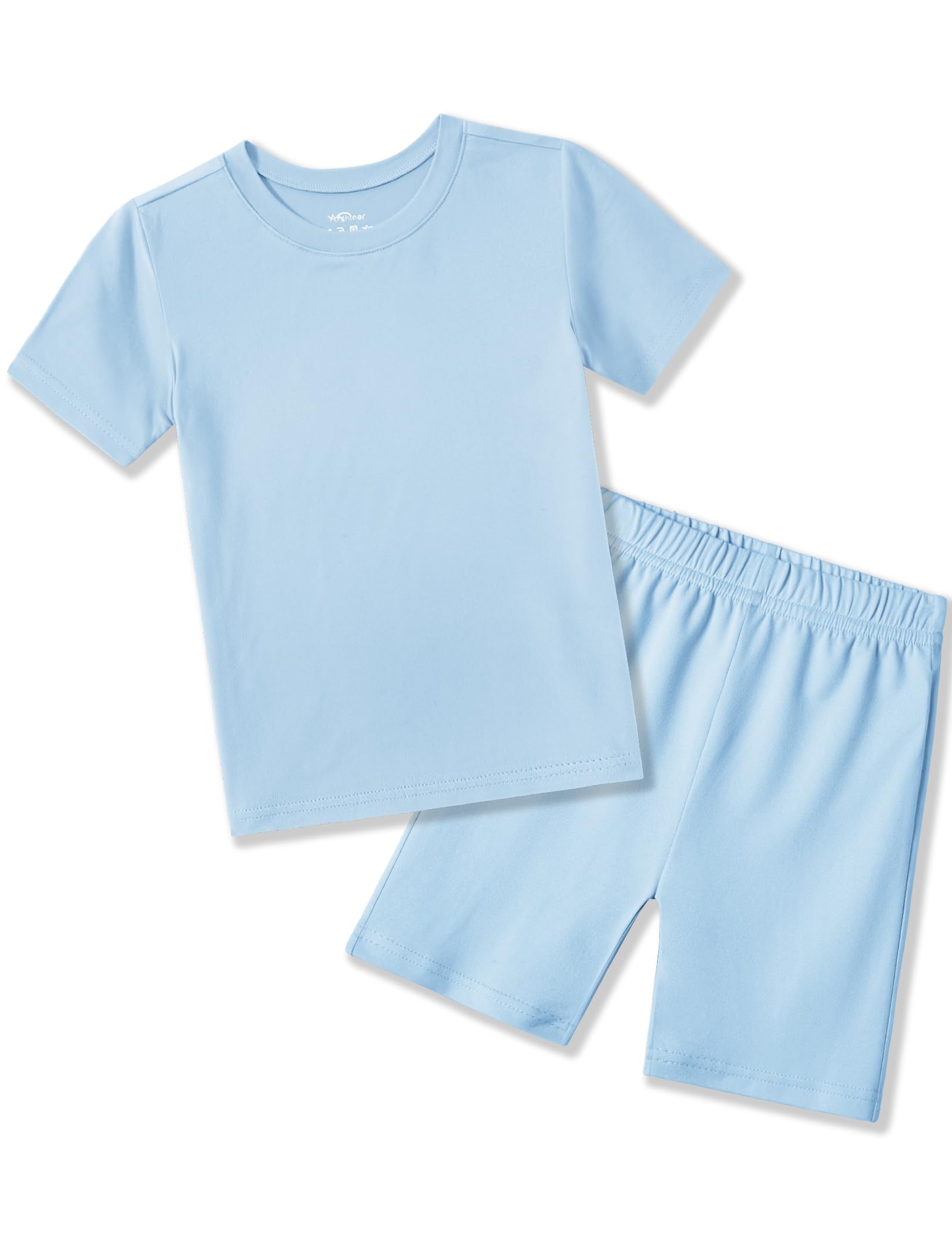 Arshiner Pajamas for Girls Summer Short Sleeve Sleepwear Kids Soft Cute Snug Fit Pjs Sets