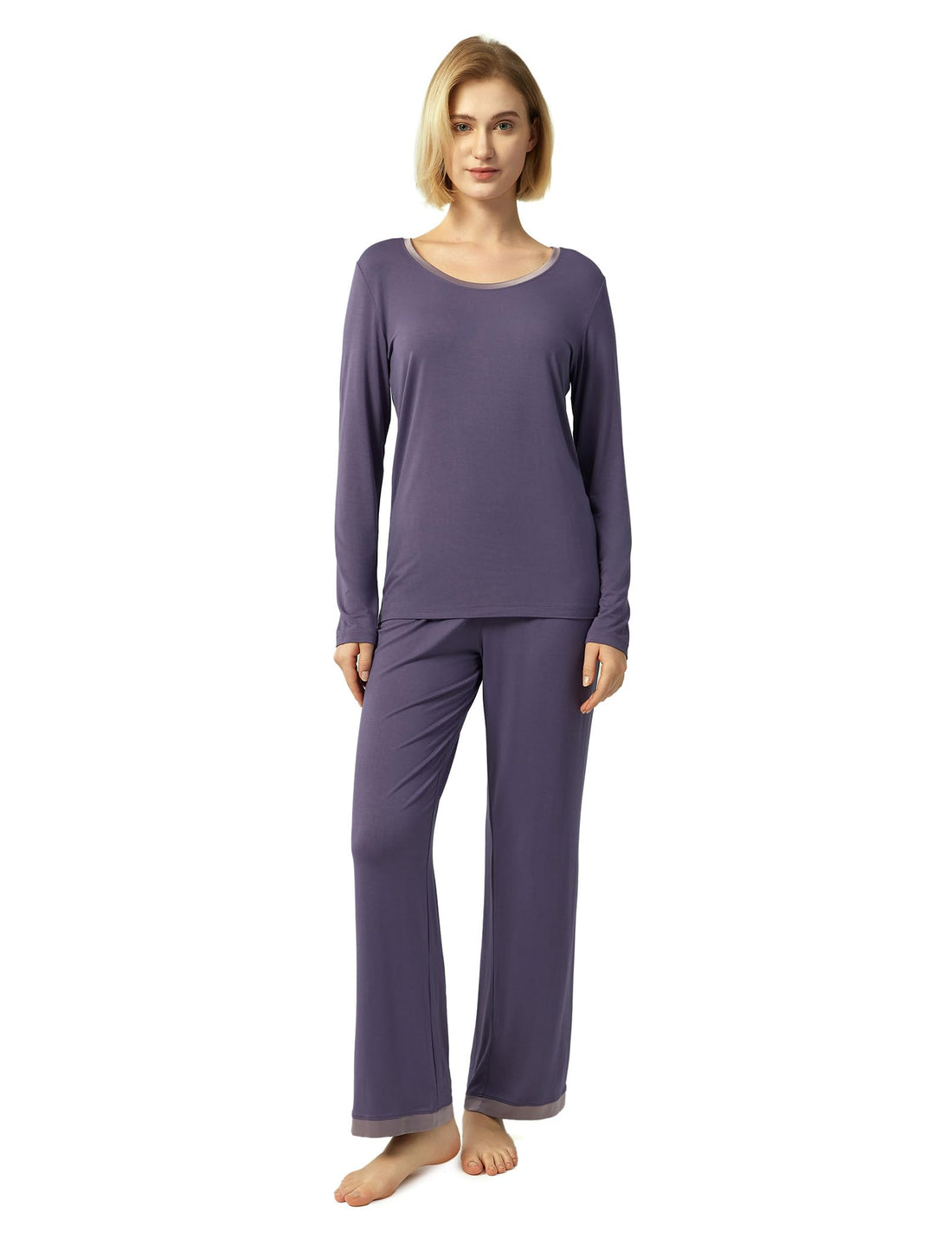 GYS Viscose from Bamboo Women's Pajama Sets Super Soft Long Sleeve Sleepwear Comfy Winter Pjs Sets S-4X
