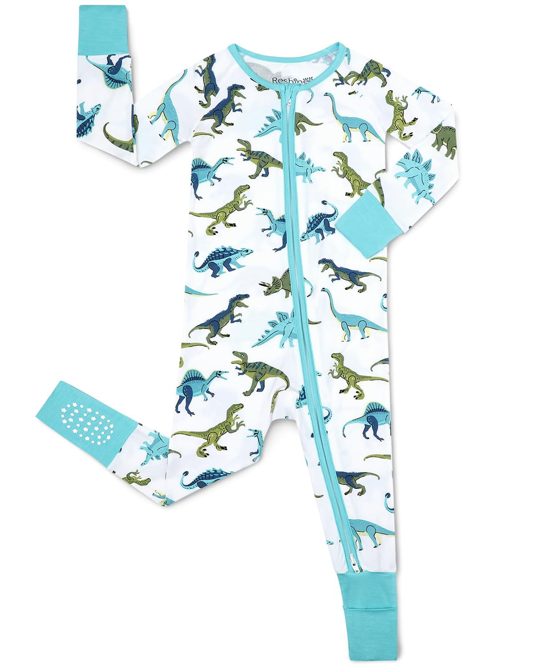 babee Reshinee Bamboo Viscose Baby Convertible Footie Pajama, Zipper Pajamas for Baby Boys & Girls, Sleep & Play Footed