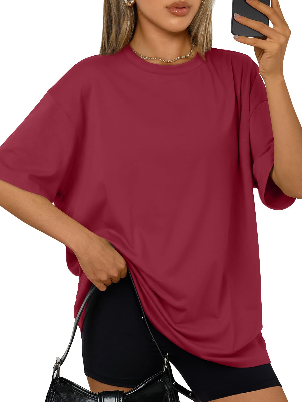 Trendy Queen Womens Oversized T-Shirts Short Sleeves Workout Tops | Casual Summer Gym Tees Plus Size Fashion Clothes 2026 WEBE CLOTHING