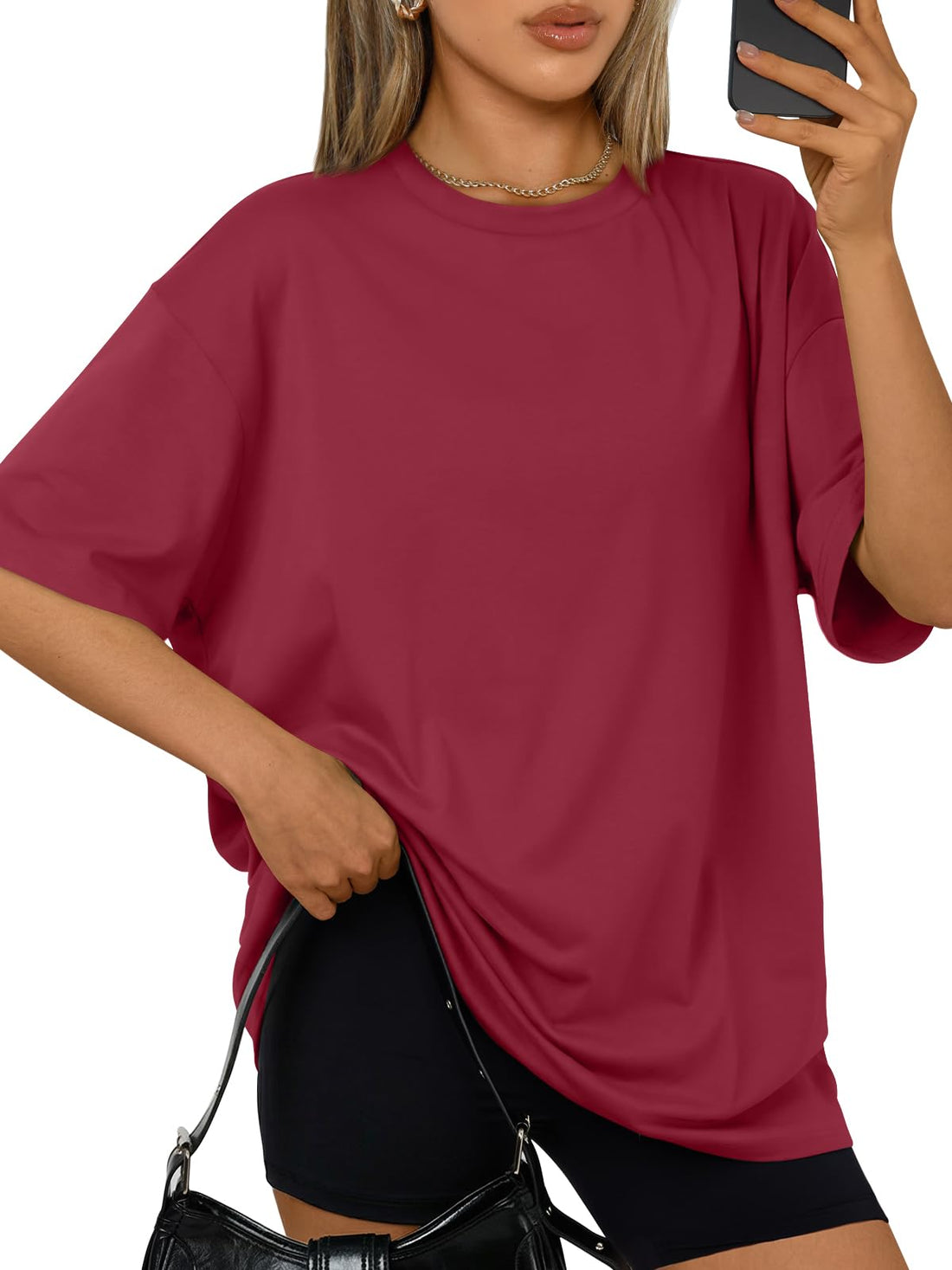 Trendy Queen Womens Oversized T-Shirts Short Sleeves Workout Tops | Casual Summer Gym Tees Plus Size Fashion Clothes 2026 WEBE CLOTHING