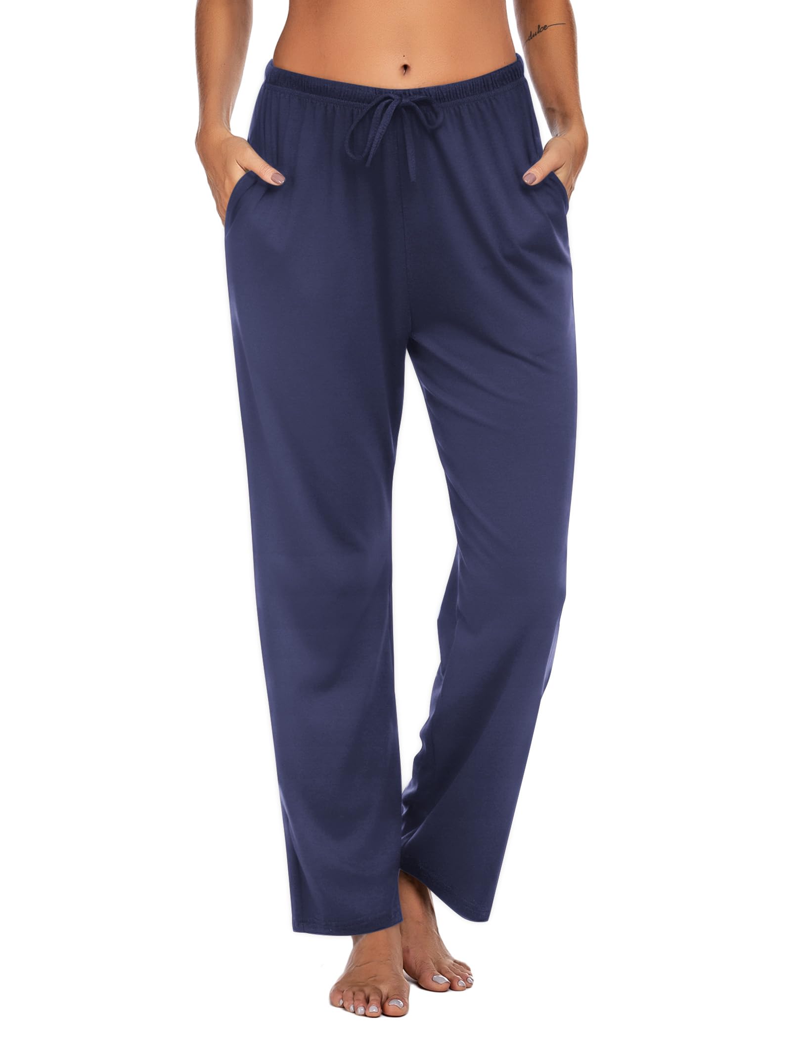 Ekouaer Women Pajama Pants Comfy Pj Bottom with Pockets Stretch Plaid Sleepwear