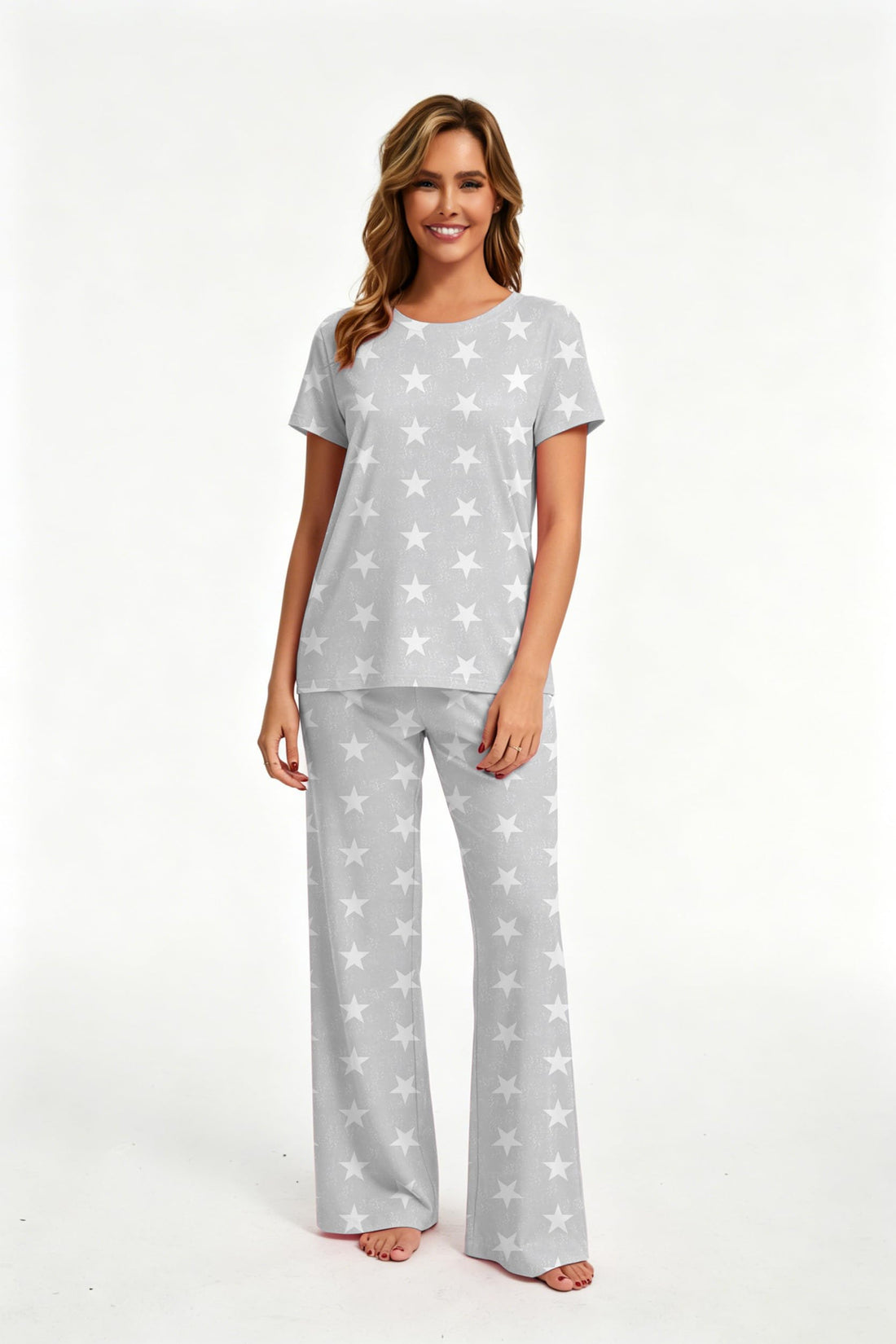 2 Piece Pjs Set For Womens Pajamas Lounge Set Long Sleeve Joggers Pants Sleepwear with Pockets WEBE CLOTHING