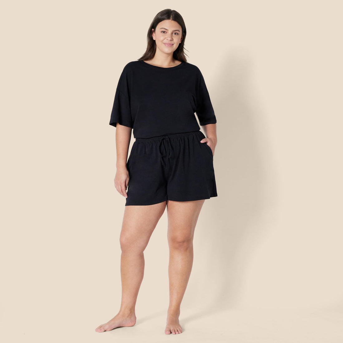 Amazon Essentials Women's Soft Cotton Blend Short Sleeve T-Shirt and Short Sleepwear Set