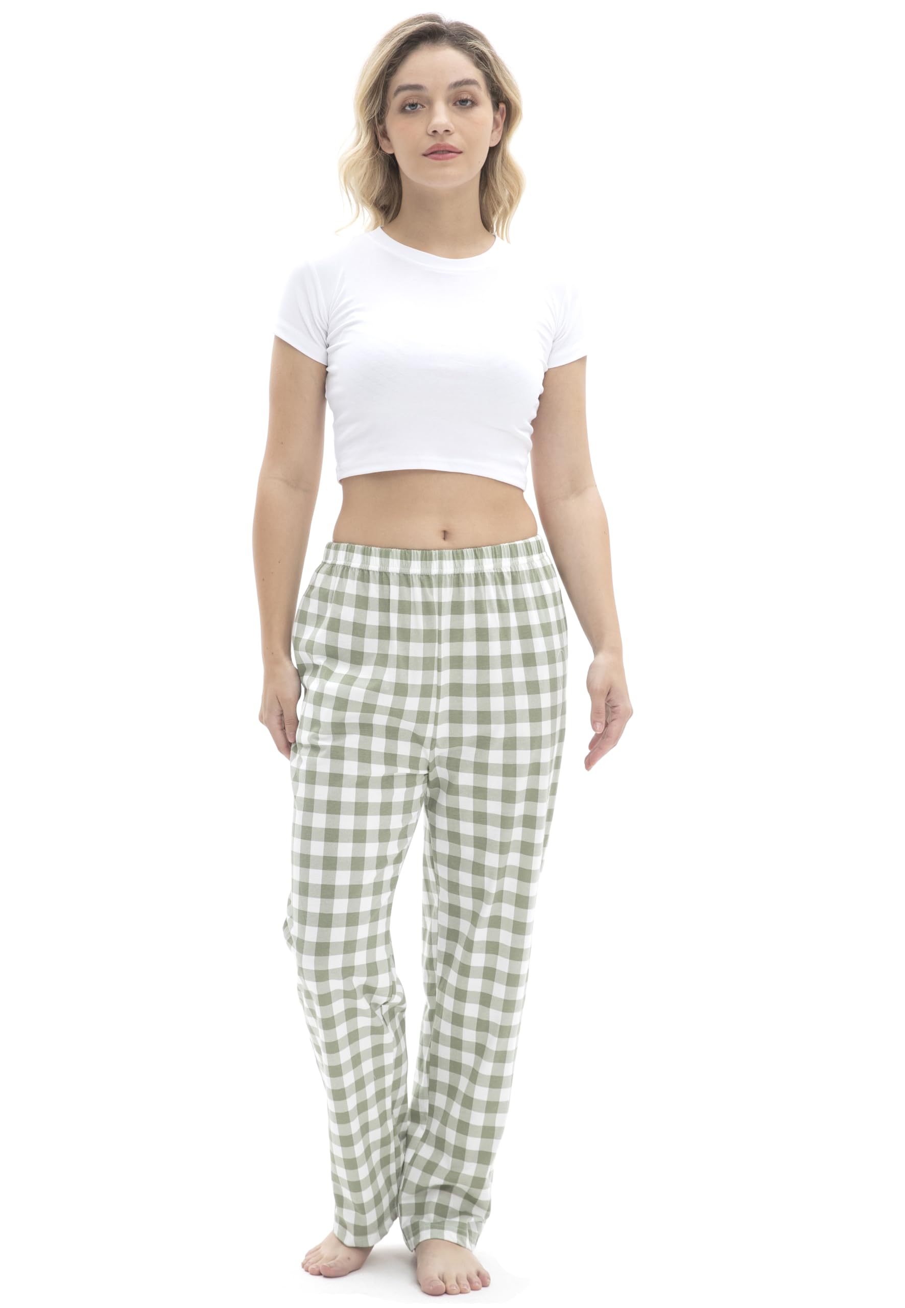 SAMGU Women's Pajama Pants, Soft Cotton Sleep Lounge Pants, Comfy Homewear pjs, Elatic Waist Pajama Bottom Pants for Women