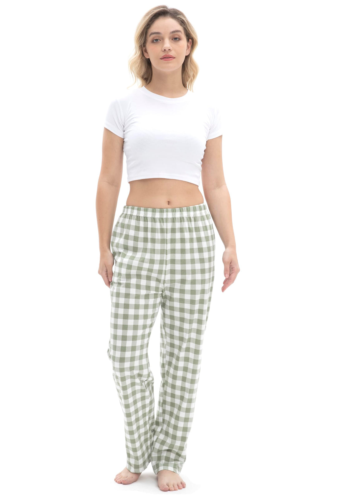 SAMGU Women's Pajama Pants, Soft Cotton Sleep Lounge Pants, Comfy Homewear pjs, Elatic Waist Pajama Bottom Pants for Women