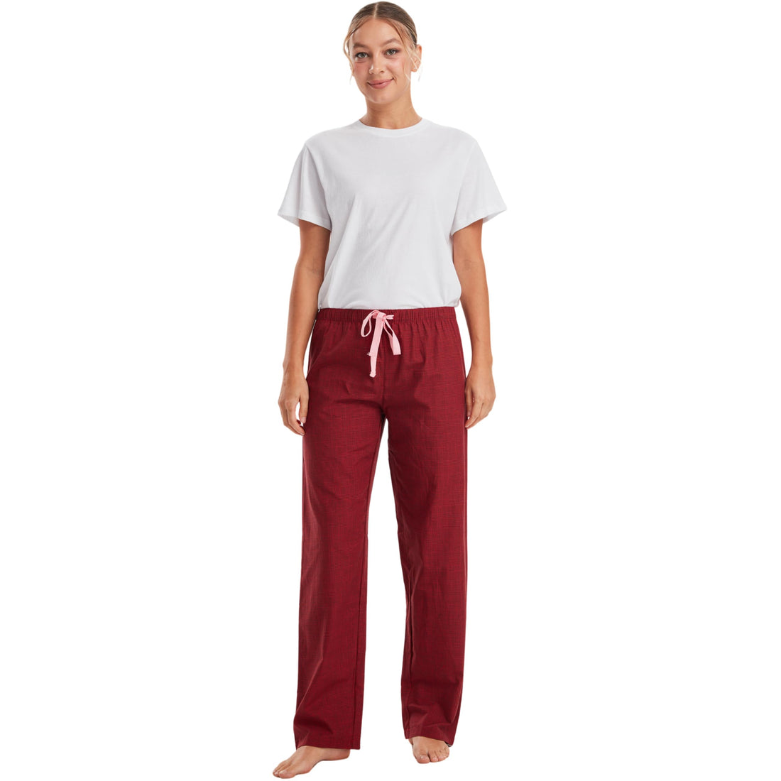 CYZ Women's 100% Cotton Woven Poplin Sleep Pajama Pants