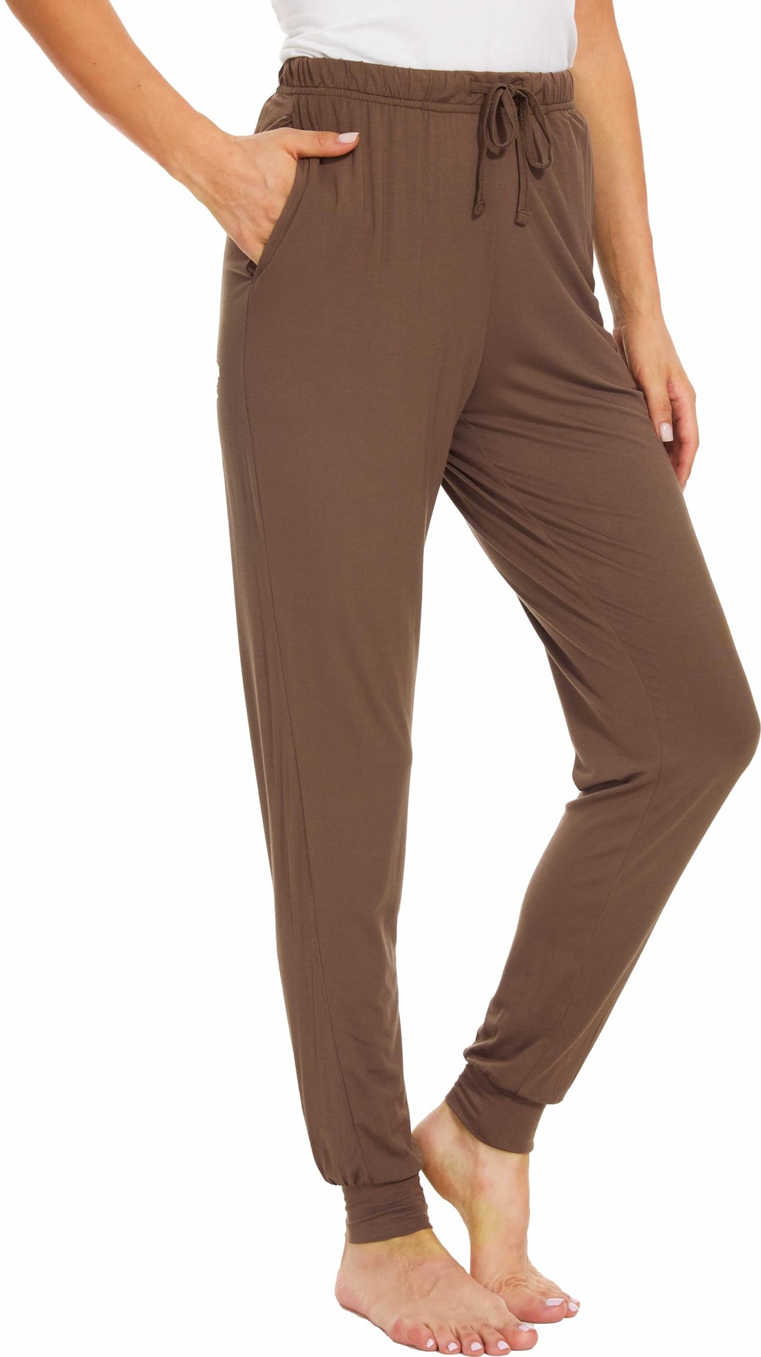 GYS Women's Pajama Pants - Viscose Made from Bamboo, Joggers Pants with Pockets Comfy Lounge Sleep Pants Pj Bottoms