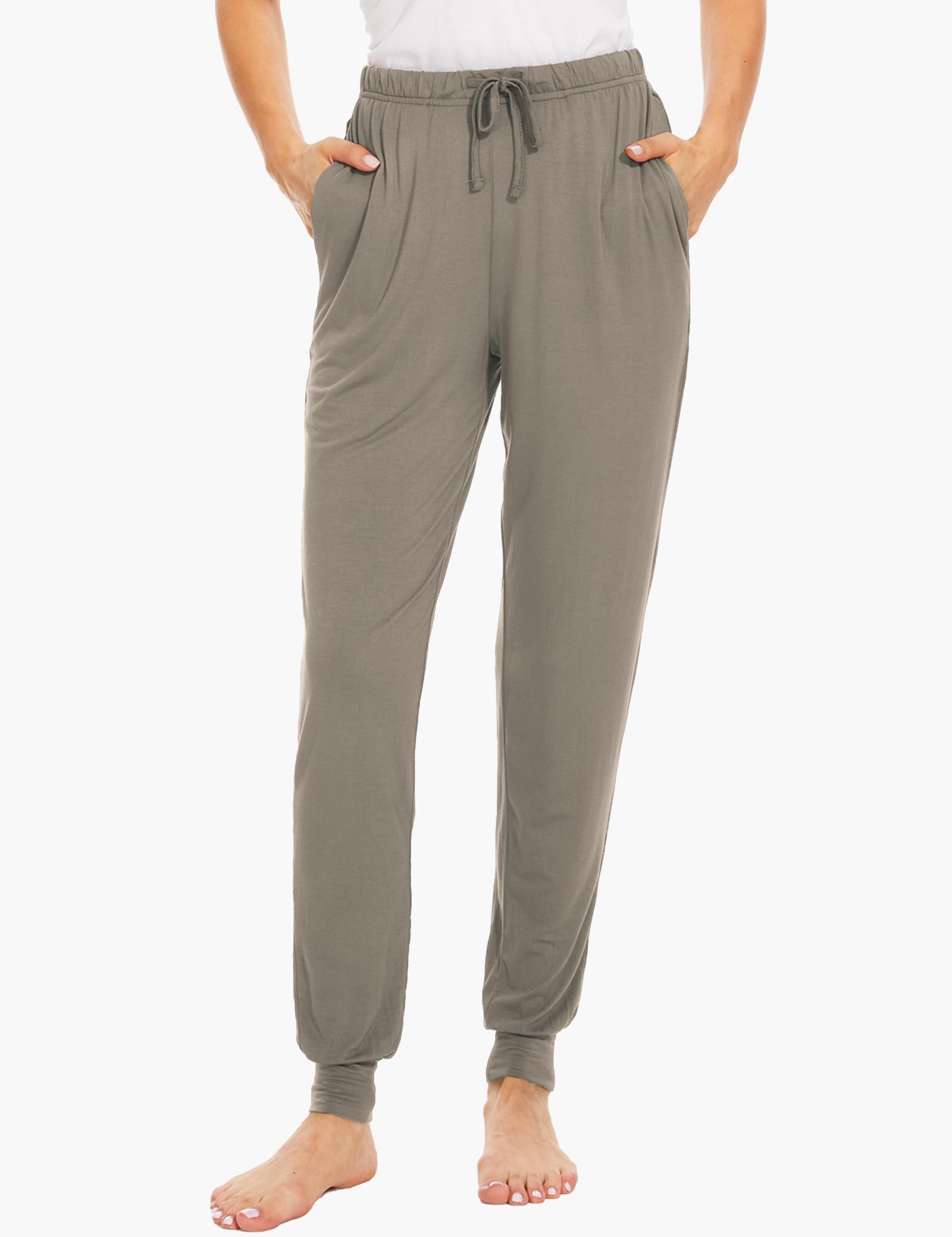 GYS Women's Pajama Pants - Viscose Made from Bamboo, Joggers Pants with Pockets Comfy Lounge Sleep Pants Pj Bottoms