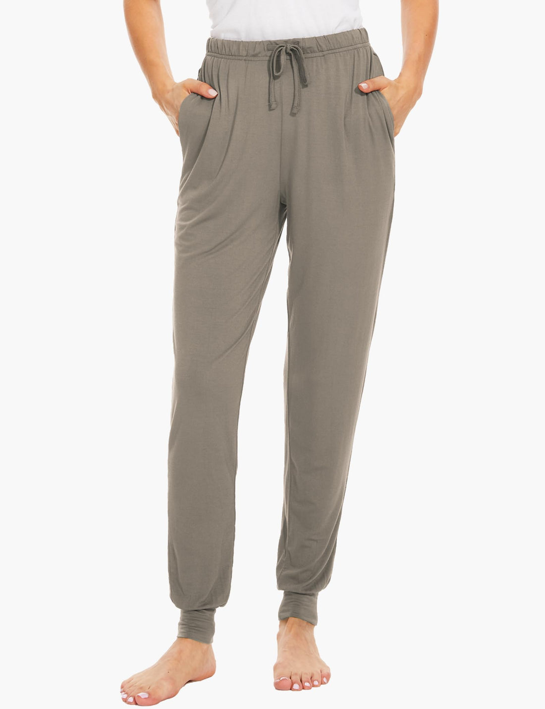 GYS Women's Pajama Pants - Viscose Made from Bamboo, Joggers Pants with Pockets Comfy Lounge Sleep Pants Pj Bottoms