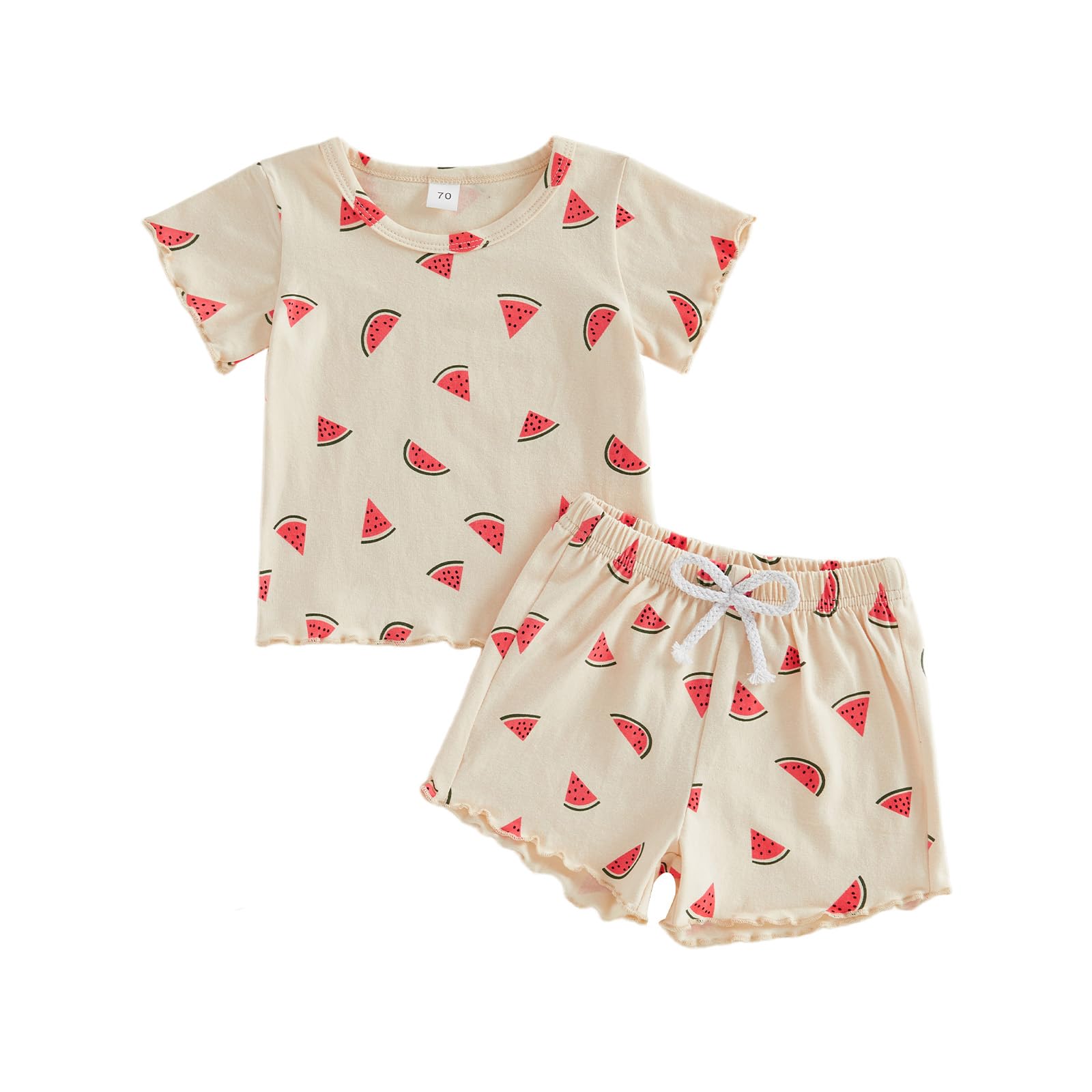 Kupretty Toddler Baby Girl Clothes Cute Comfy Summer Outfits Set Ruffled Shirts + Shorts 12 18 24 Months 2T 3T WEBE CLOTHING