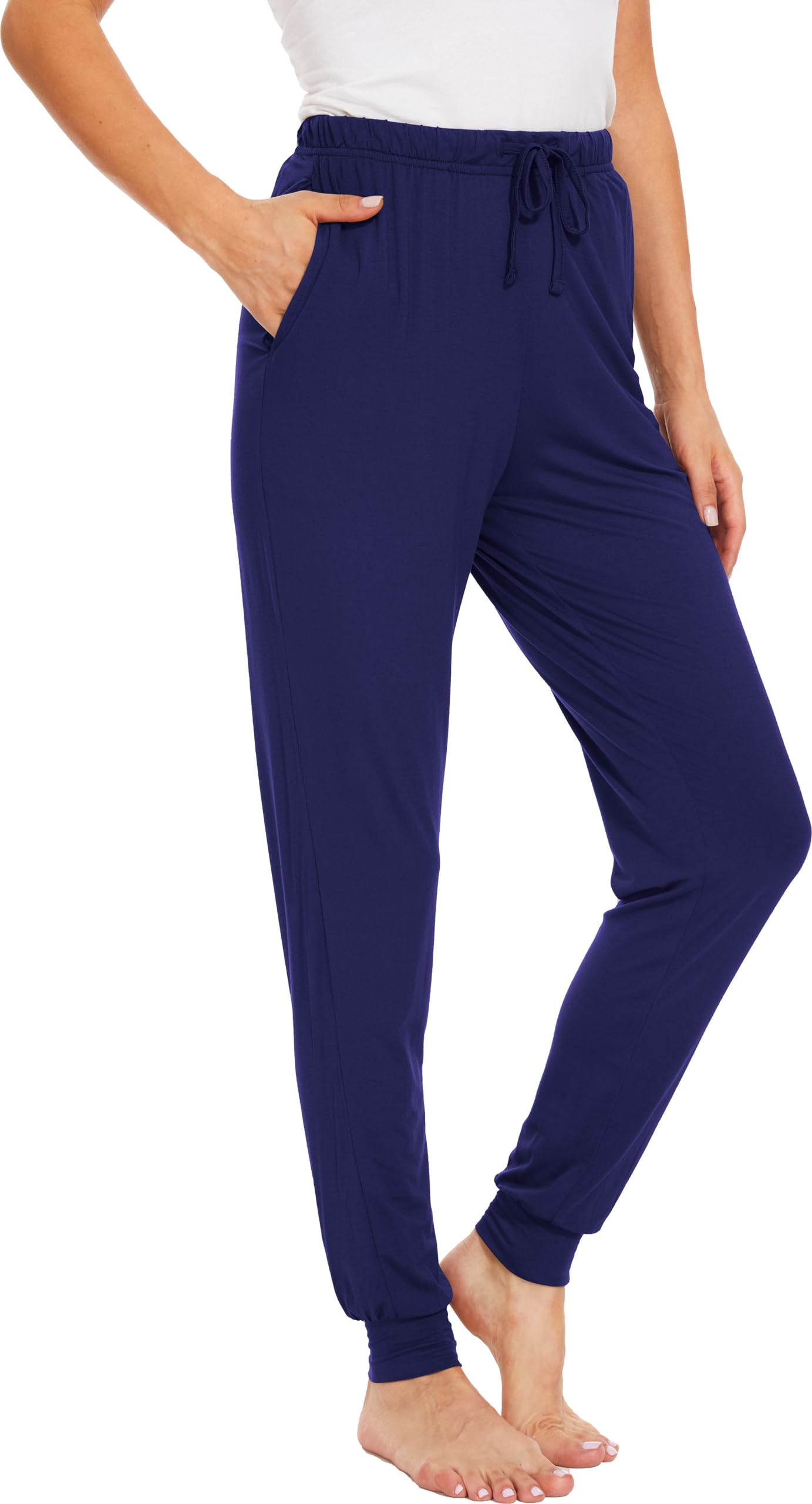 GYS Women's Pajama Pants - Viscose Made from Bamboo, Joggers Pants with Pockets Comfy Lounge Sleep Pants Pj Bottoms