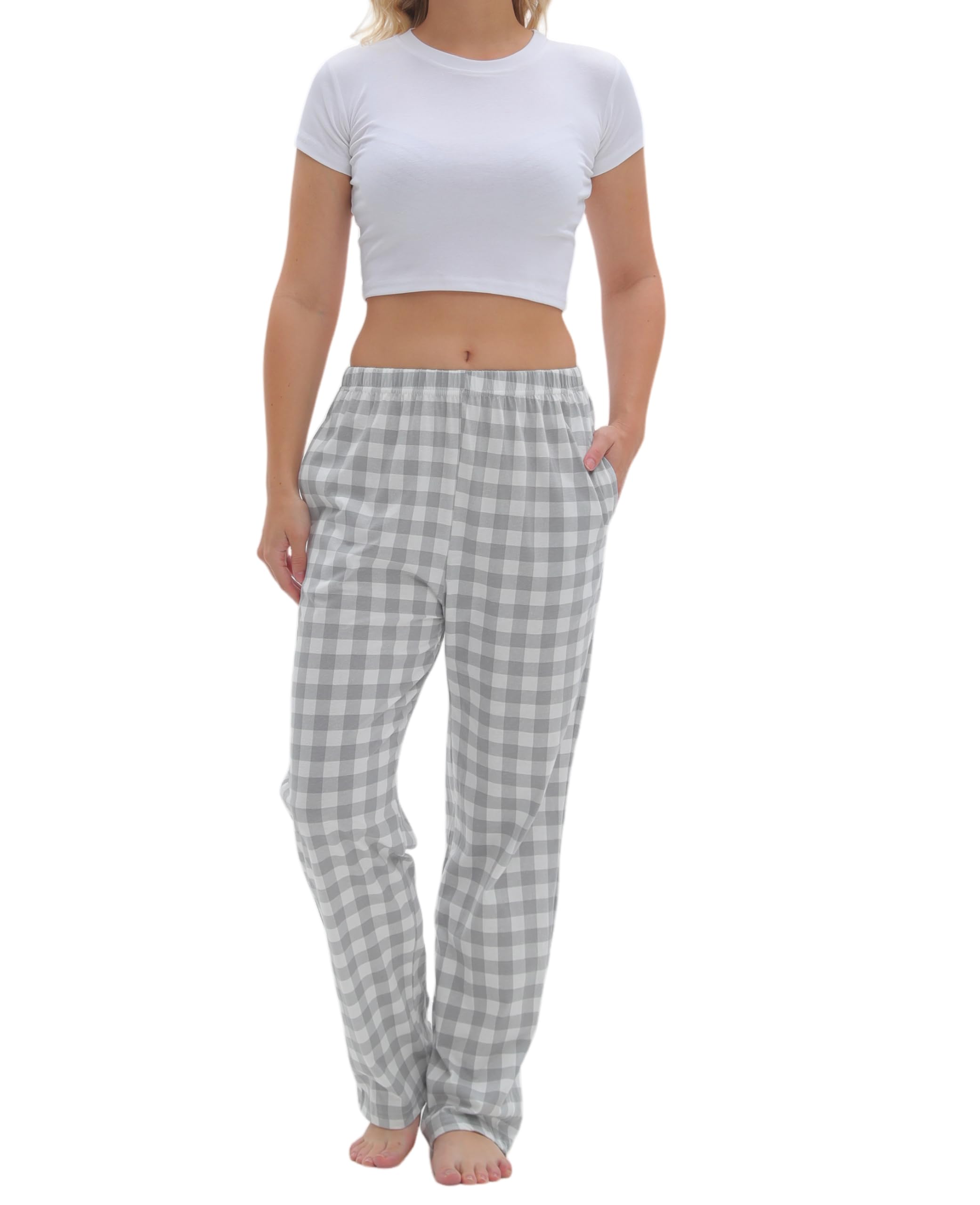 SAMGU Women's Pajama Pants, Soft Cotton Sleep Lounge Pants, Comfy Homewear pjs, Elatic Waist Pajama Bottom Pants for Women