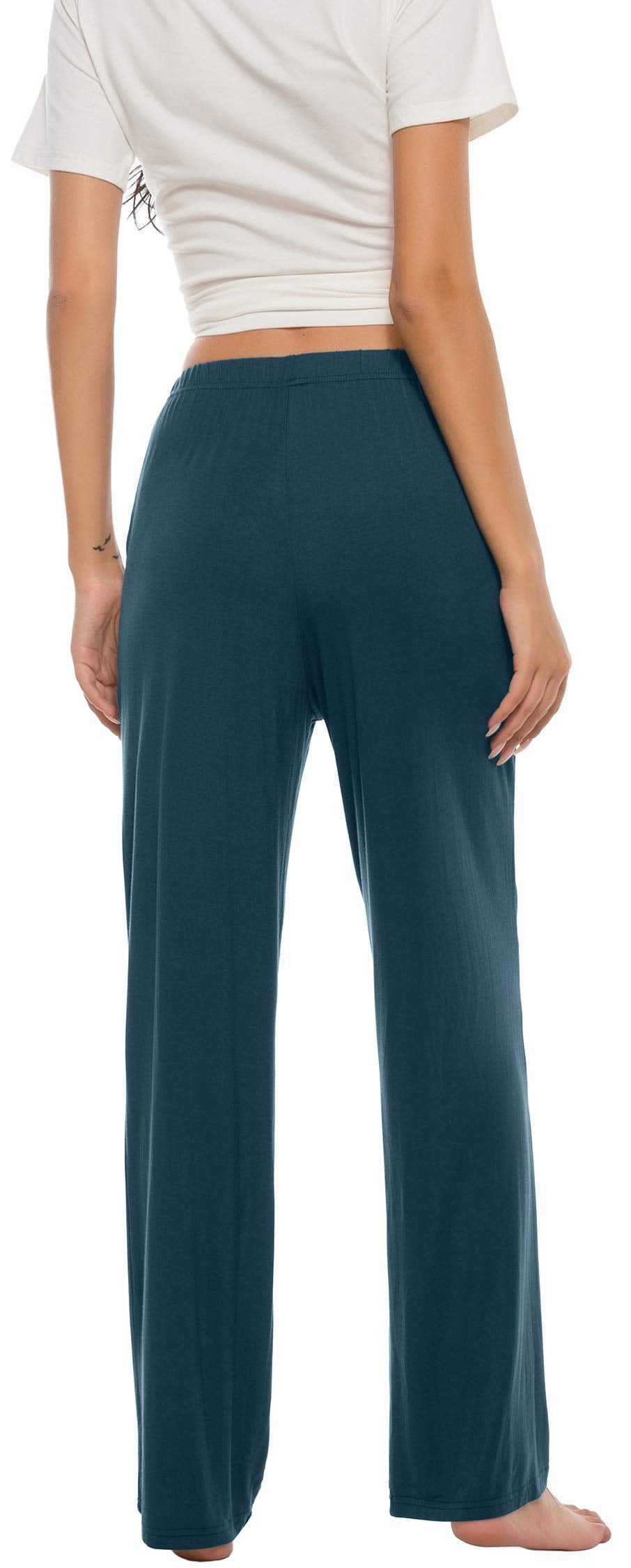JINSHI Womens Pajama Pants with Pockets Soft Comfortable Lightweight Elastic Drawstring Modal Pajama Bottoms Lounge Pants