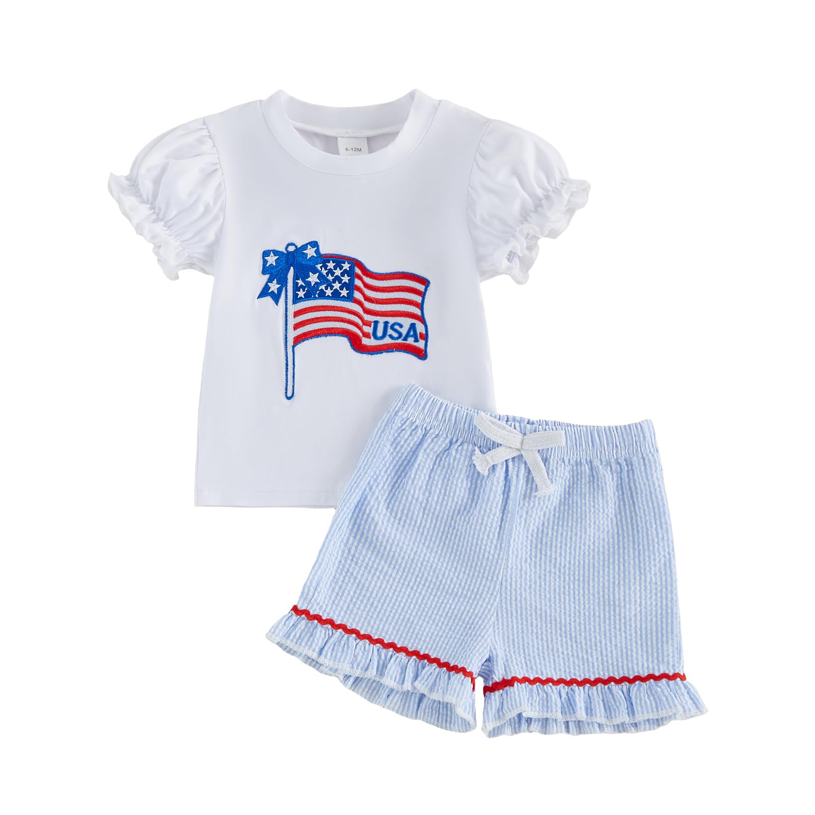 Toddler Baby Girl Summer Clothes T-Shirt Shorts Set Cute Outfits | Toddler Baby Girl Summer Clothes Short Sleeves T-Shirt Tops and Ruffled Shorts Set Cute Summer Outfits 2Pcs WEBE CLOTHING