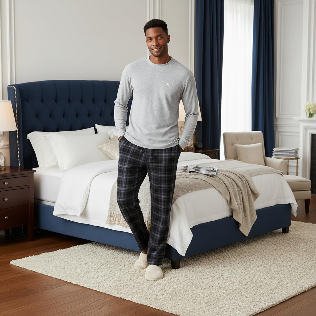 Beverly Hills Polo Club Men's Beverly Hills Polo Polar Fleece Set W/Ls Thermal Top WEBE CLOTHING