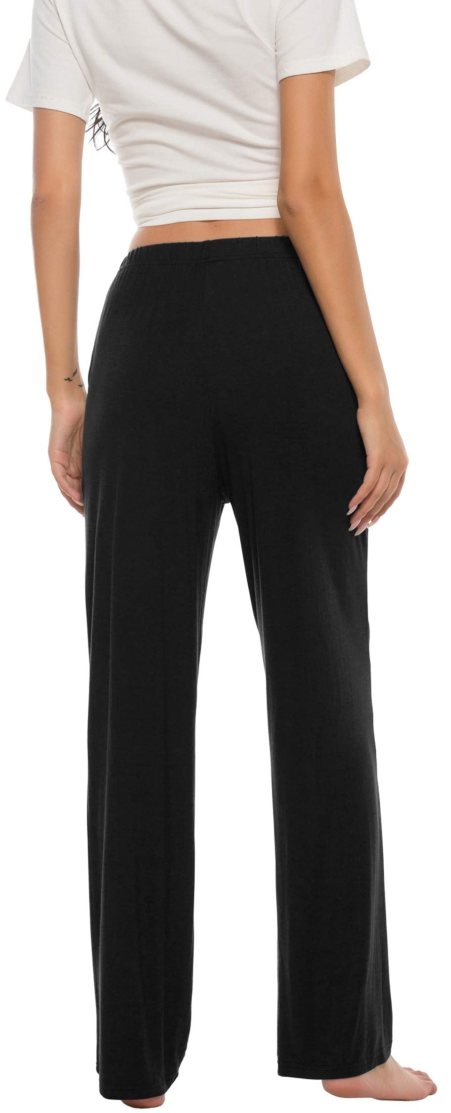 JINSHI Womens Pajama Pants with Pockets Soft Comfortable Lightweight Elastic Drawstring Modal Pajama Bottoms Lounge Pants