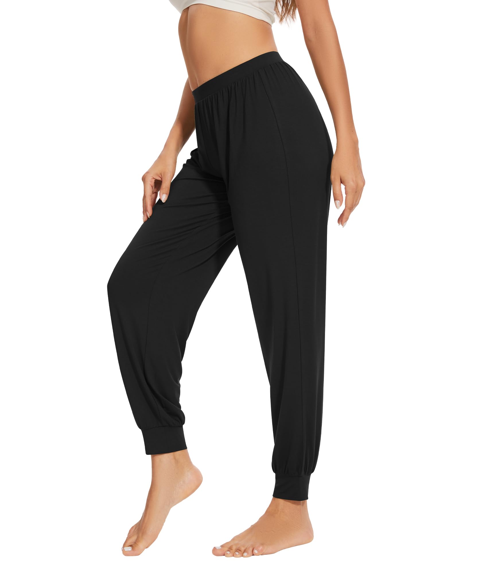 WiWi Women's Viscose from Bamboo Joggers Super Soft Pajama Pants Yoga Bottoms Cooling Lounge Sweatpants S-XXL