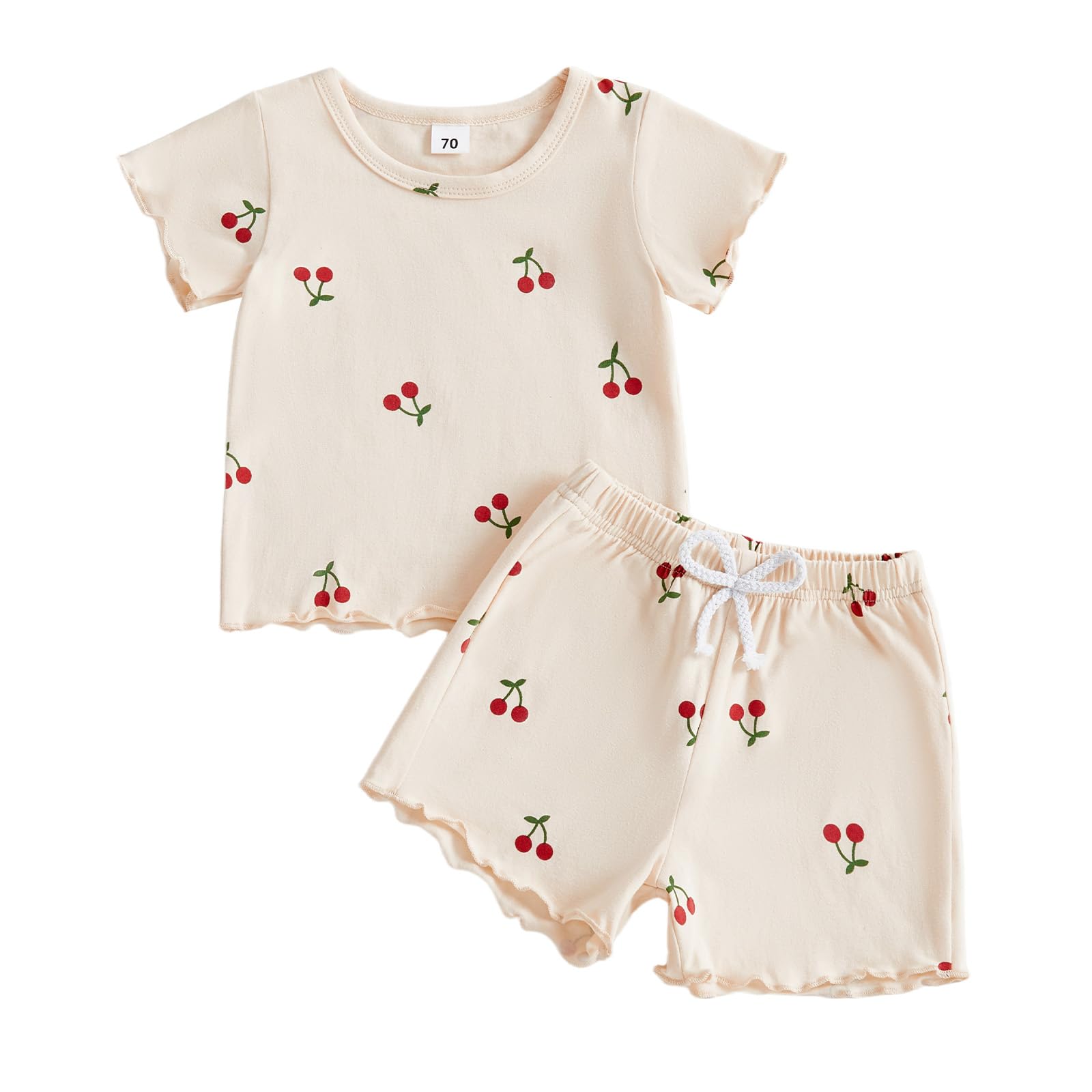 Kupretty Toddler Baby Girl Clothes Cute Comfy Summer Outfits Set Ruffled Shirts + Shorts 12 18 24 Months 2T 3T WEBE CLOTHING