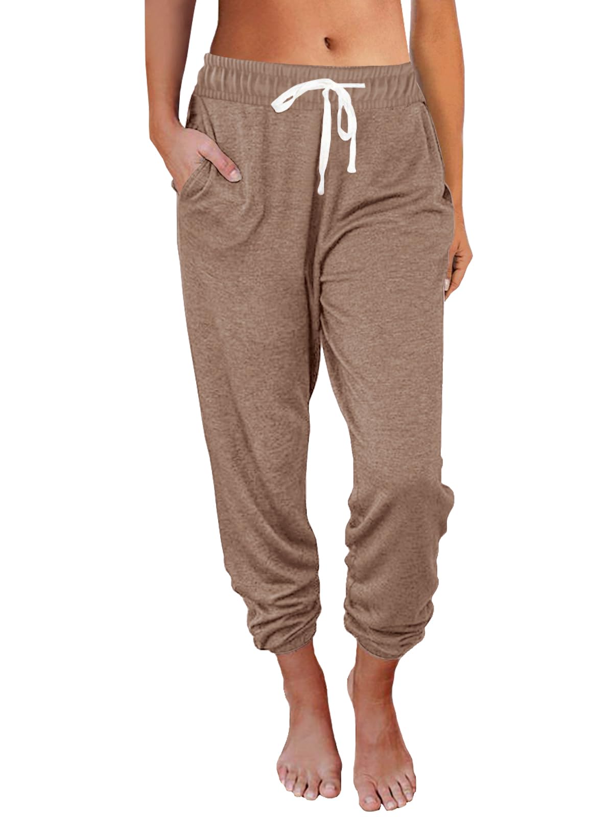 AUTOMET Women's High Waisted Lounge Sweatpants Jogger Pants with Pockets