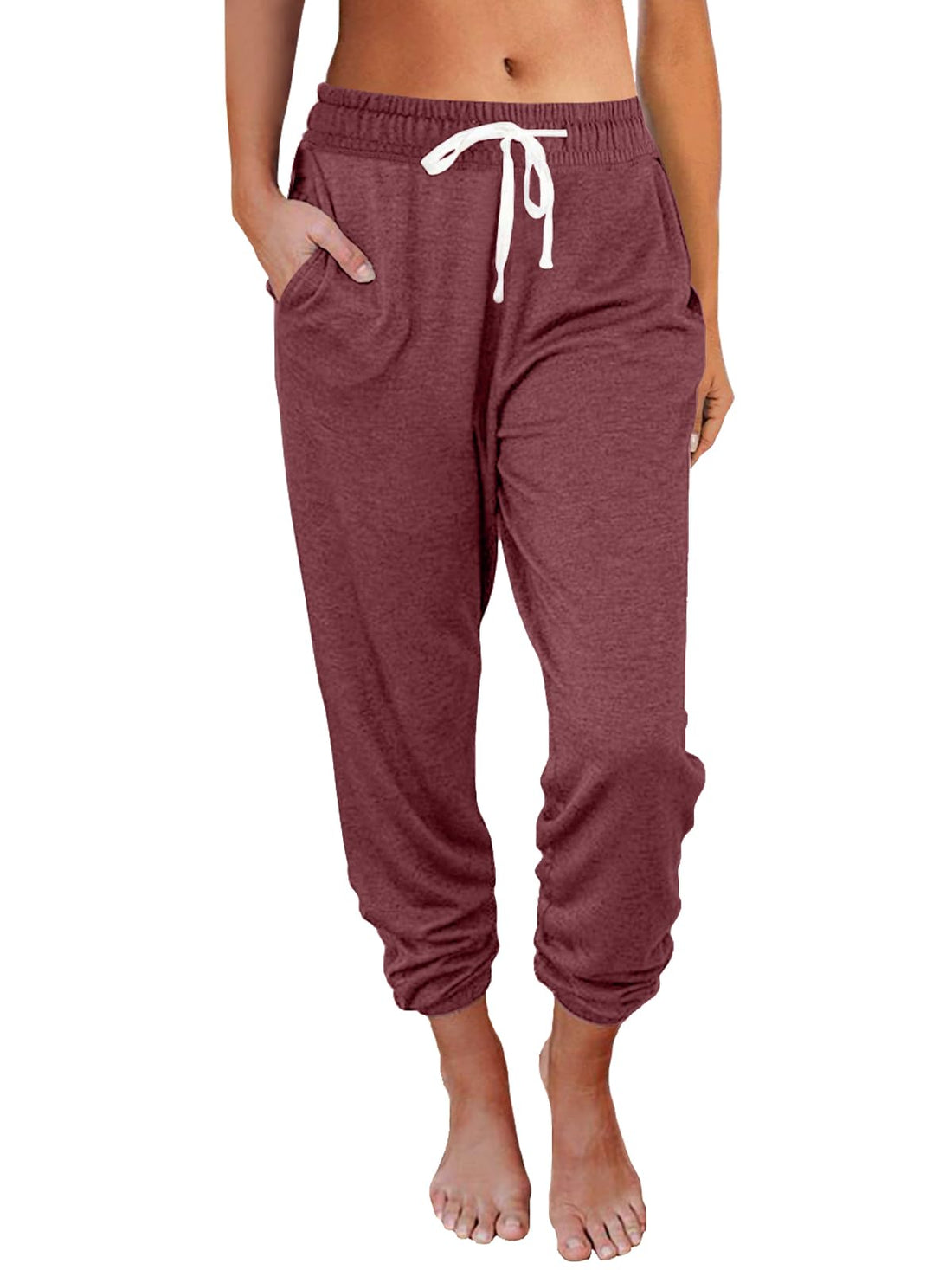 AUTOMET Women's High Waisted Lounge Sweatpants Jogger Pants with Pockets