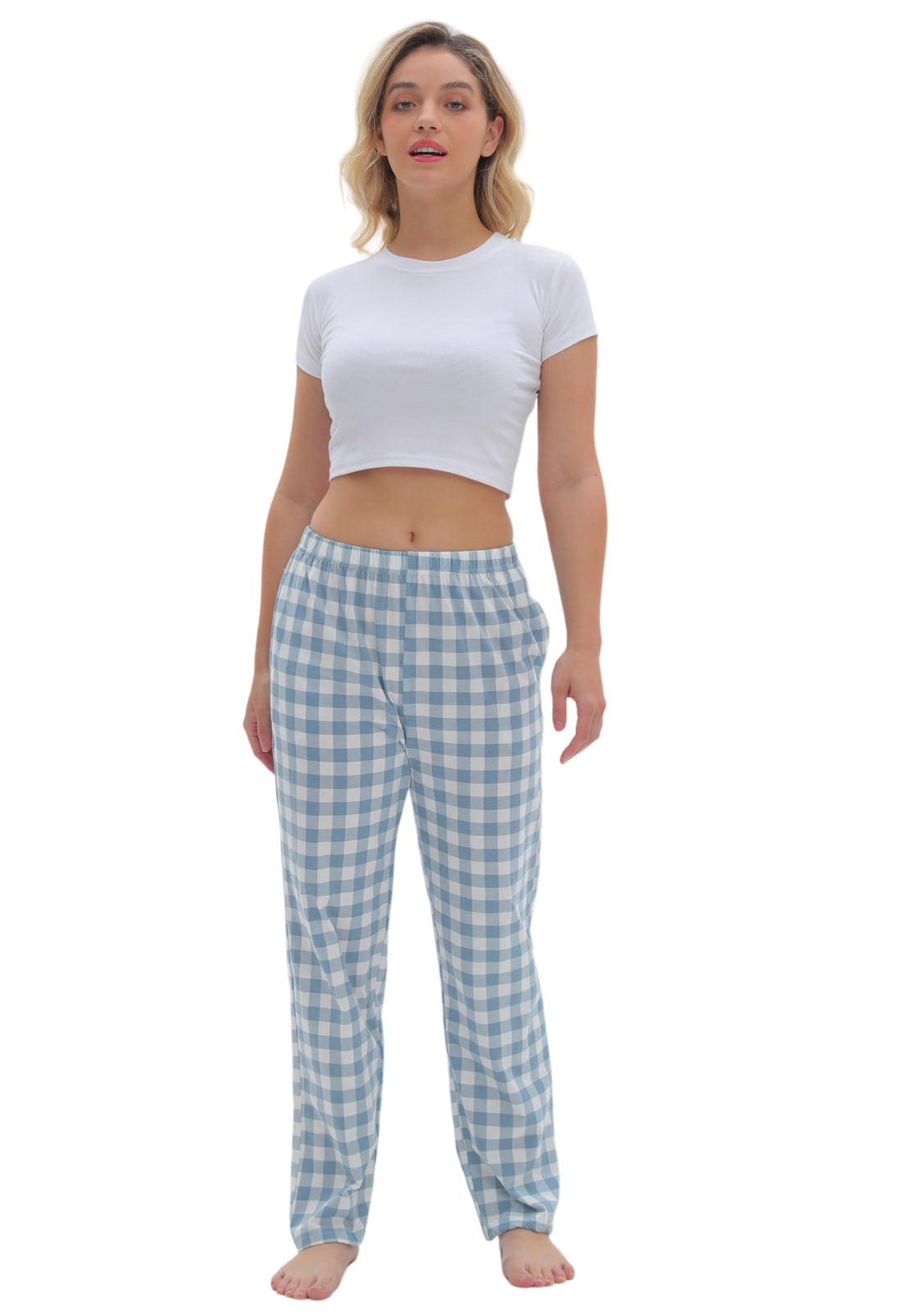 SAMGU Women's Pajama Pants, Soft Cotton Sleep Lounge Pants, Comfy Homewear pjs, Elatic Waist Pajama Bottom Pants for Women
